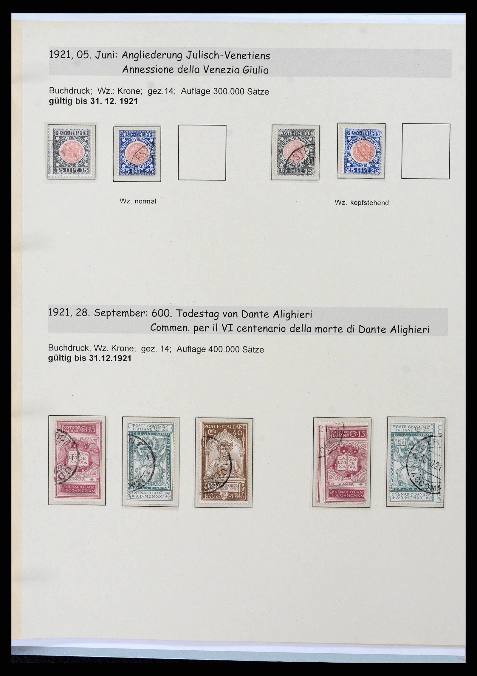 38115 0009 - Postzegelverzameling 38115 Italië 1910-1942.