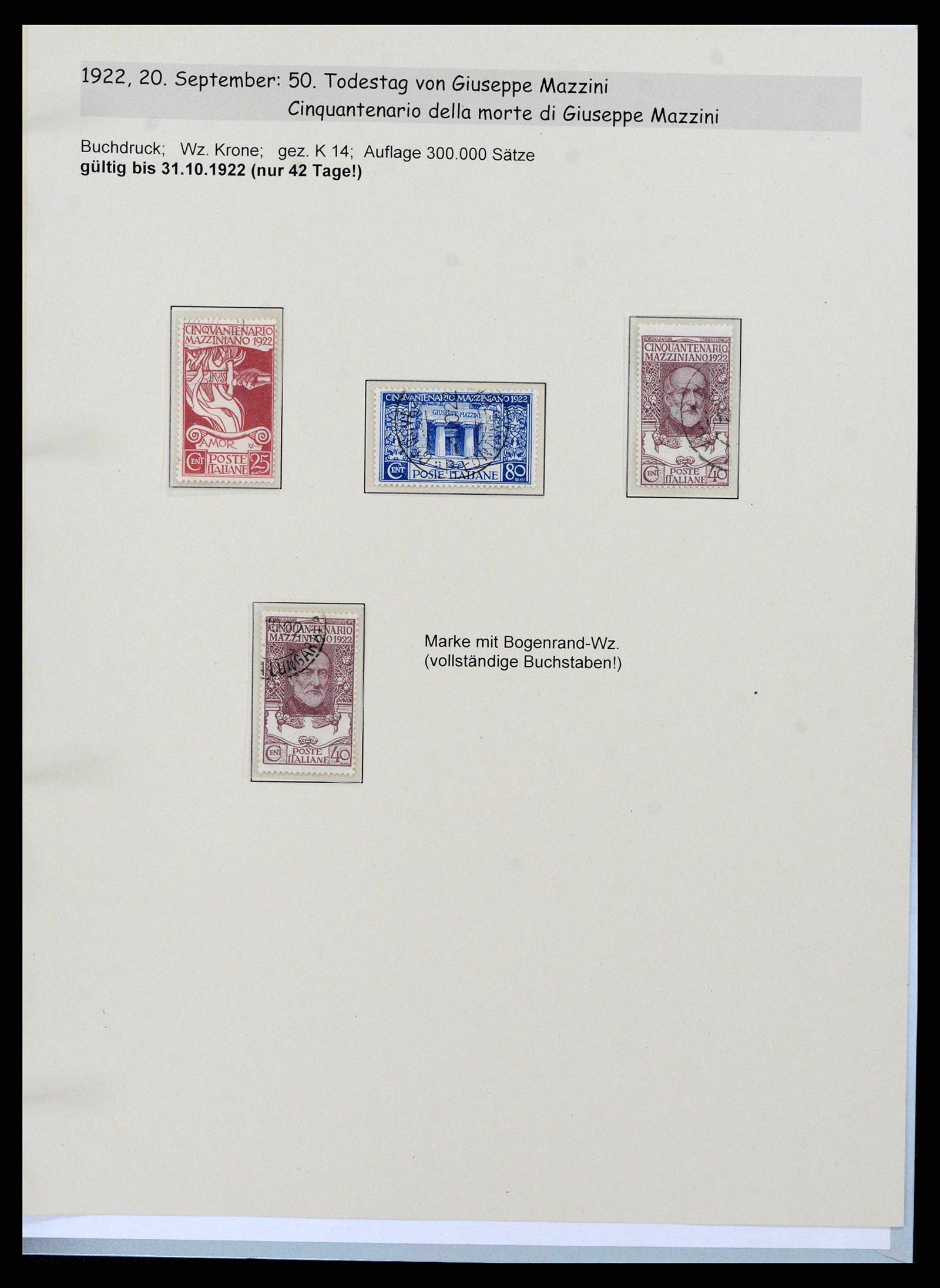 38115 0013 - Postzegelverzameling 38115 Italië 1910-1942.