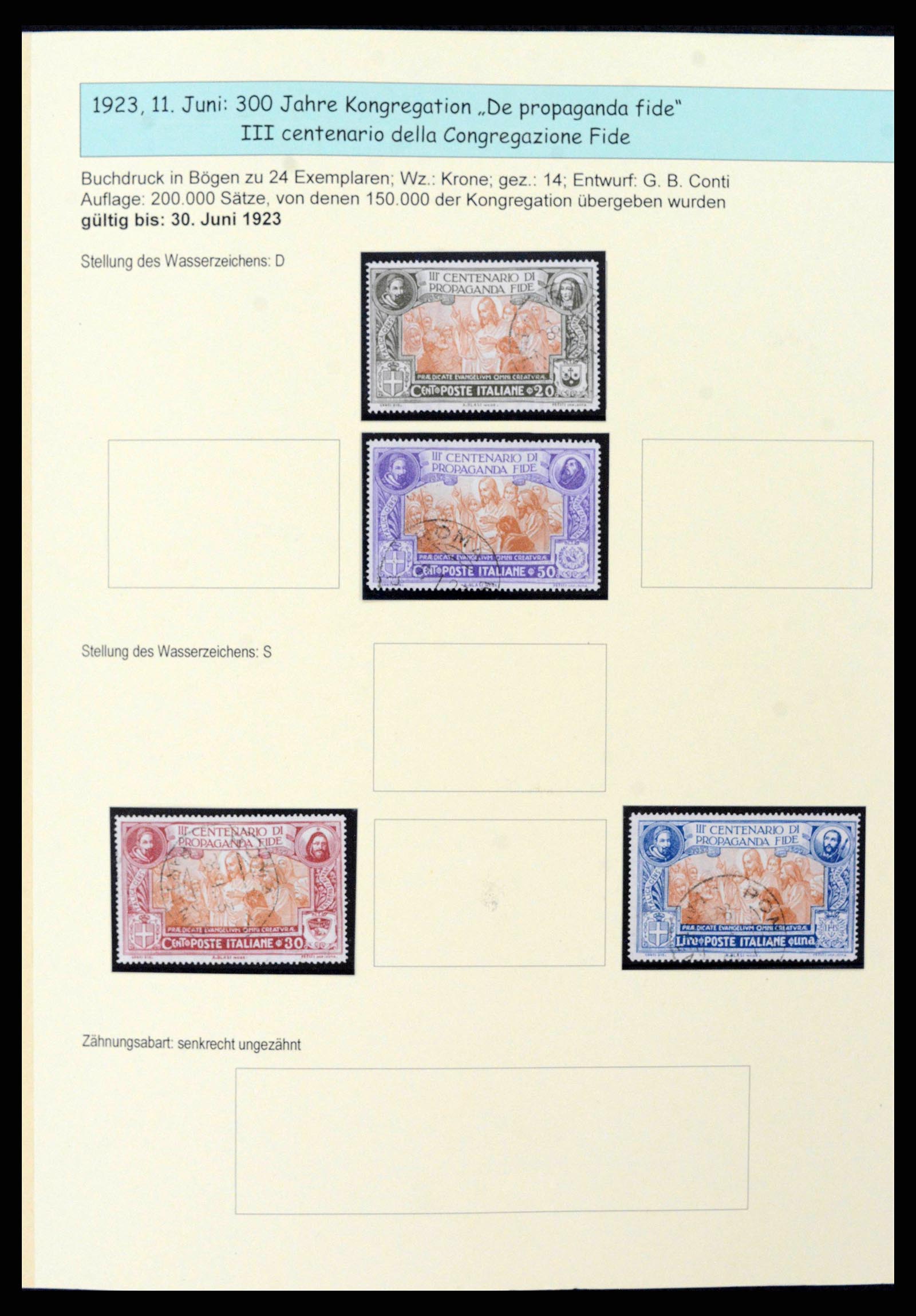 38115 0014 - Postzegelverzameling 38115 Italië 1910-1942.