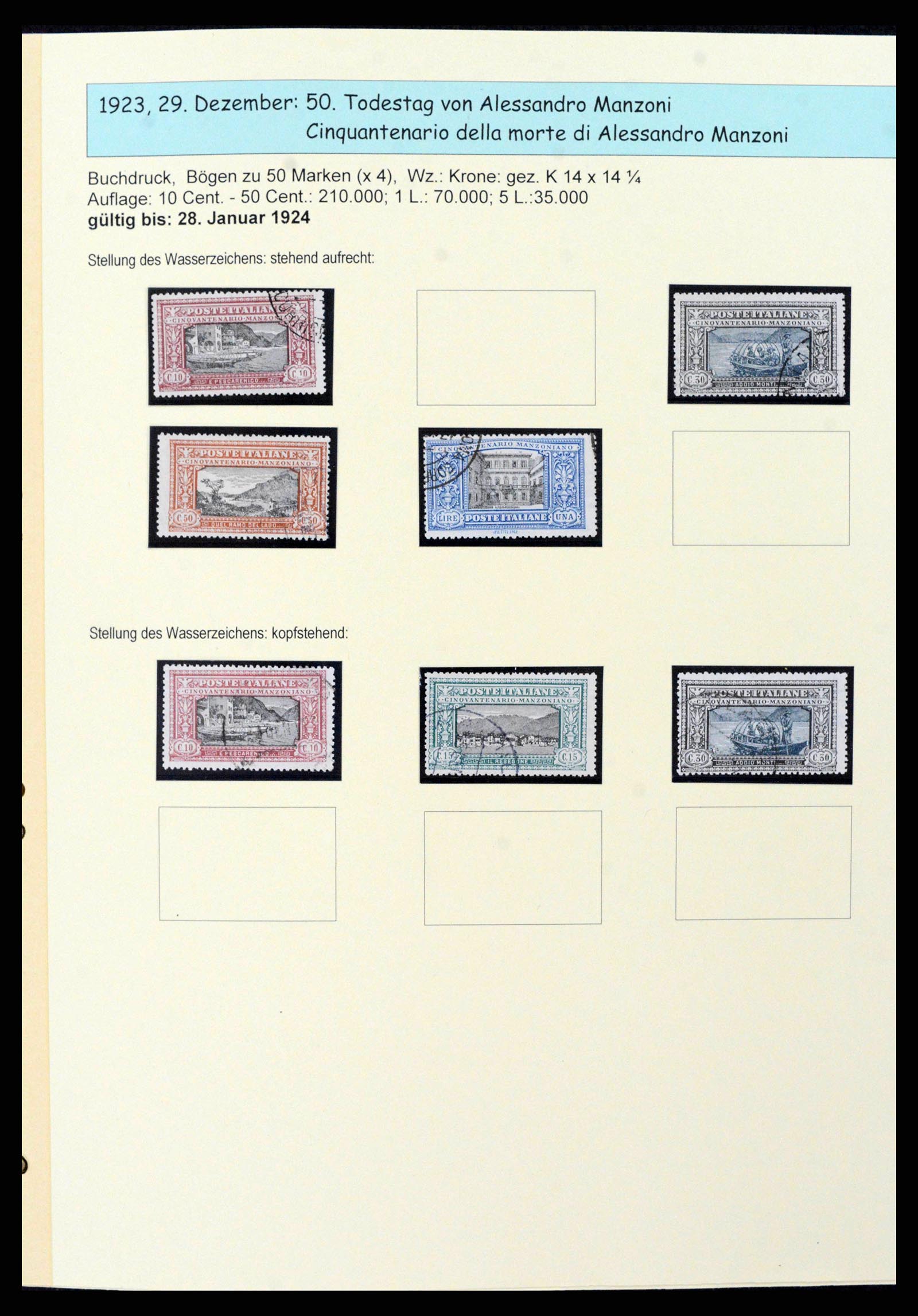 38115 0017 - Postzegelverzameling 38115 Italië 1910-1942.