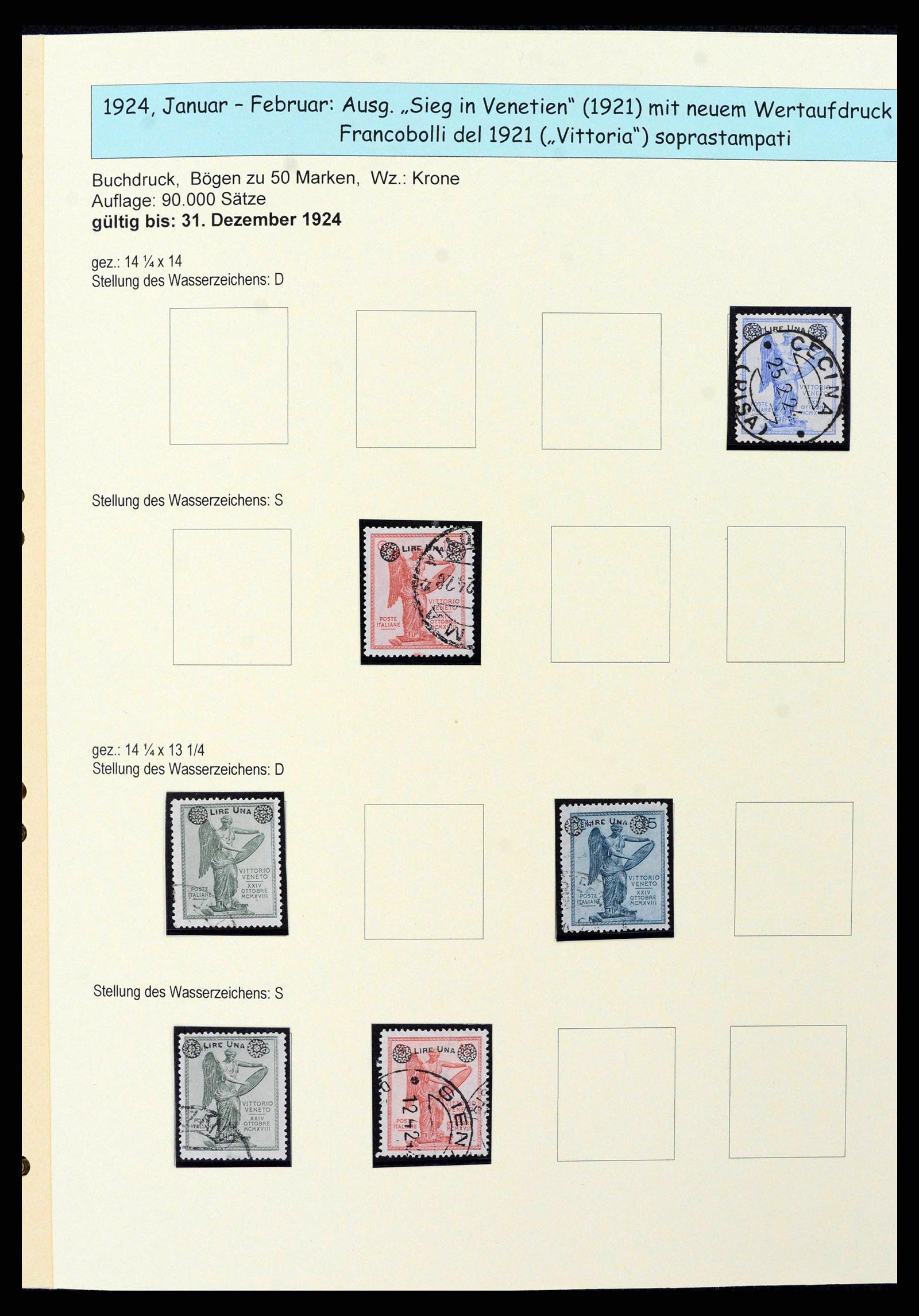 38115 0018 - Stamp collection 38115 Italy 1910-1942.