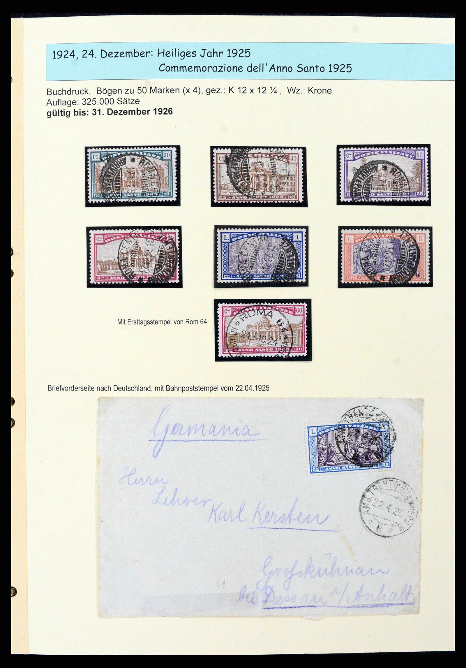 38115 0019 - Postzegelverzameling 38115 Italië 1910-1942.
