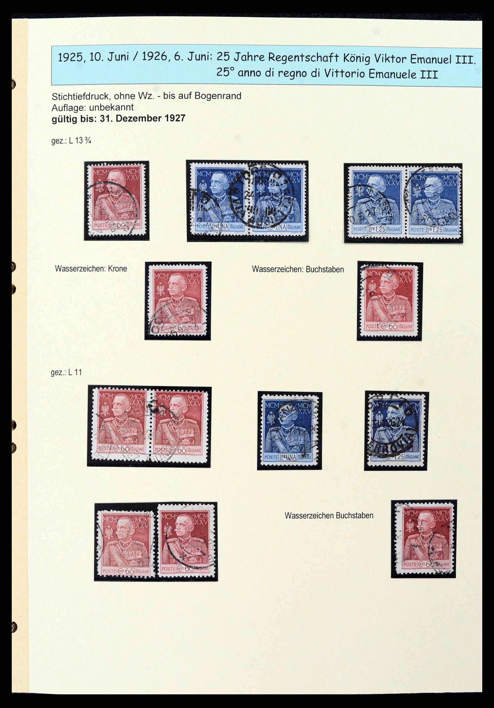 38115 0020 - Stamp collection 38115 Italy 1910-1942.