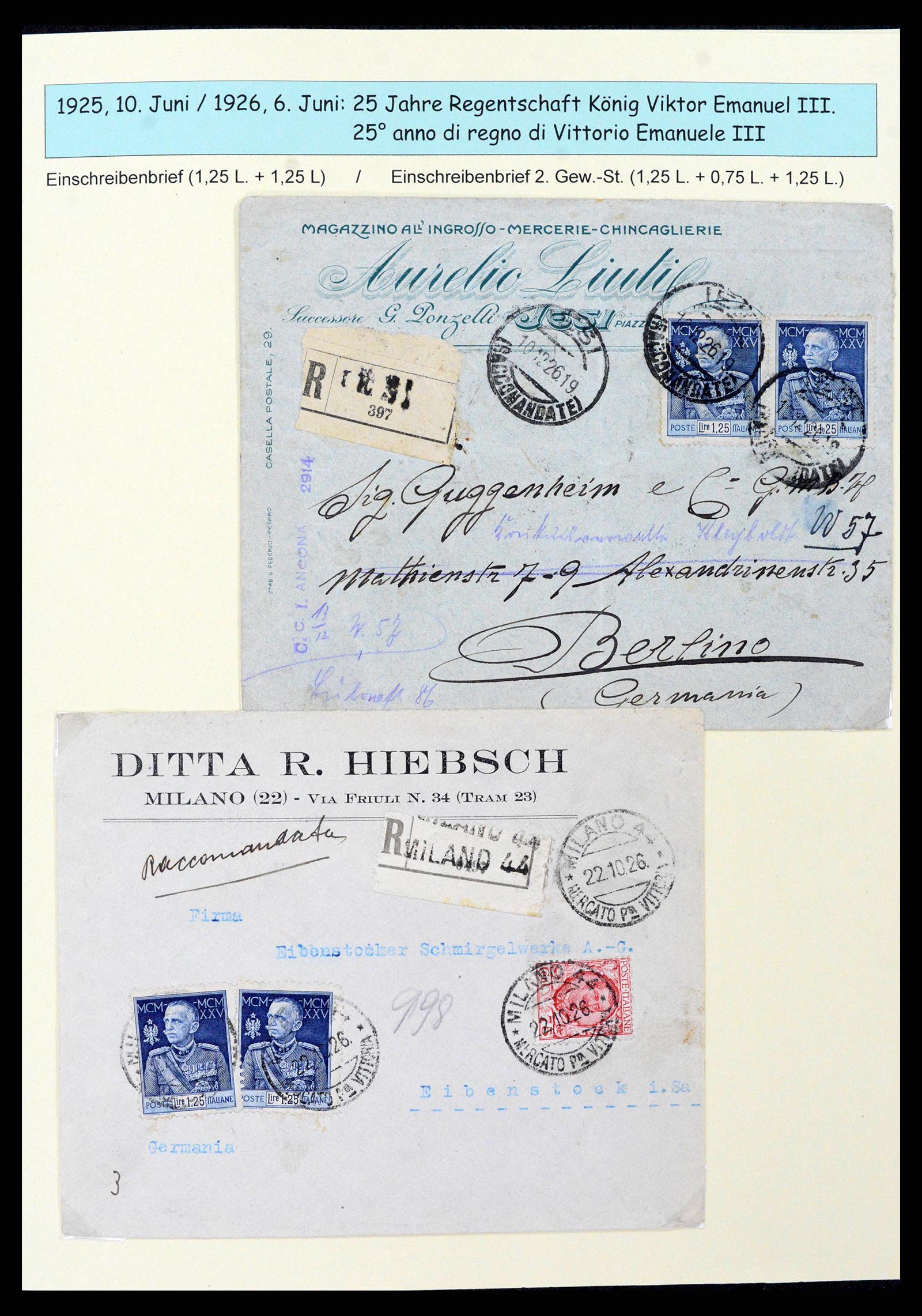 38115 0023 - Stamp collection 38115 Italy 1910-1942.
