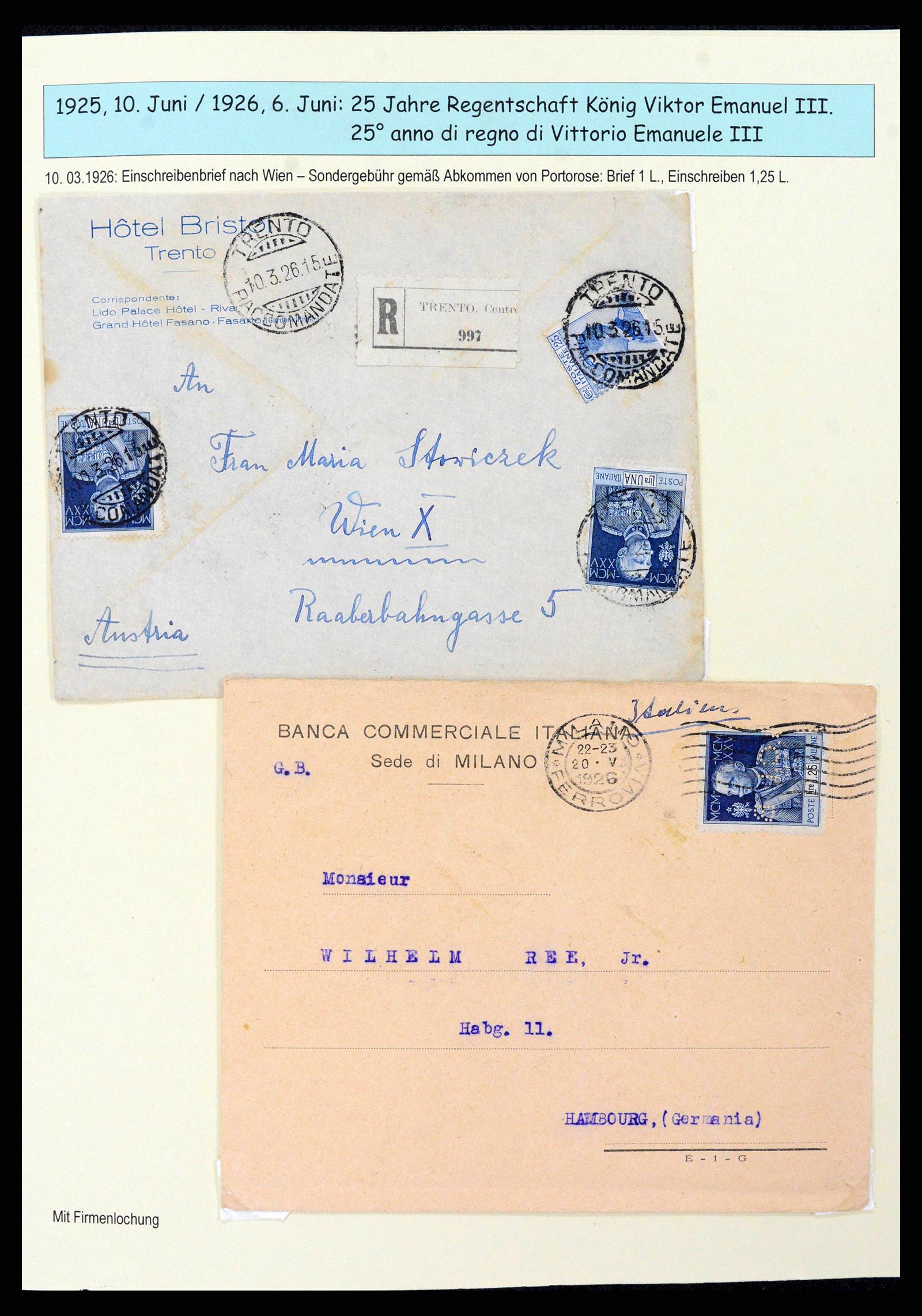 38115 0024 - Postzegelverzameling 38115 Italië 1910-1942.