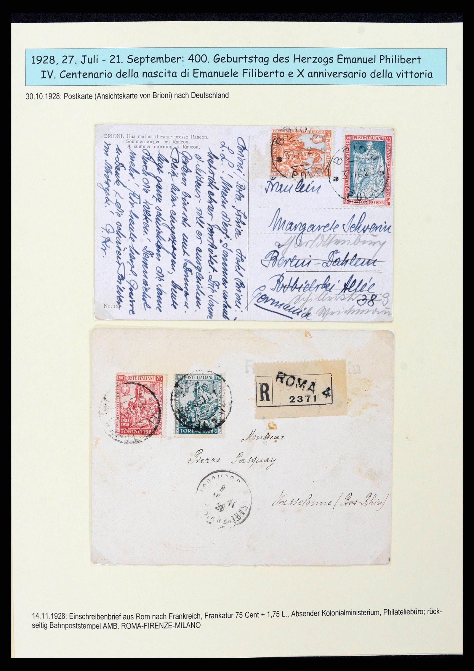 38115 0040 - Postzegelverzameling 38115 Italië 1910-1942.