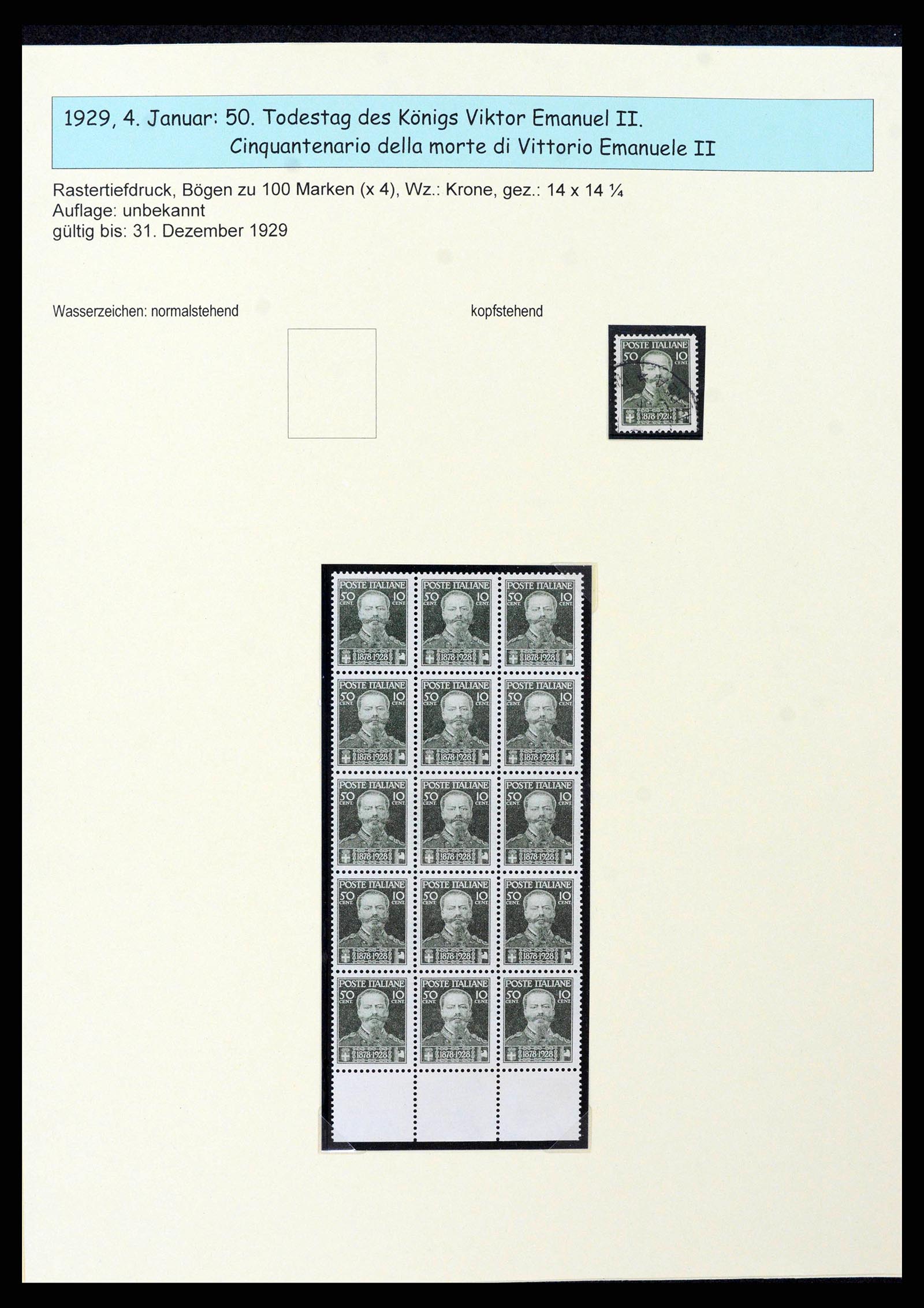 38115 0041 - Postzegelverzameling 38115 Italië 1910-1942.