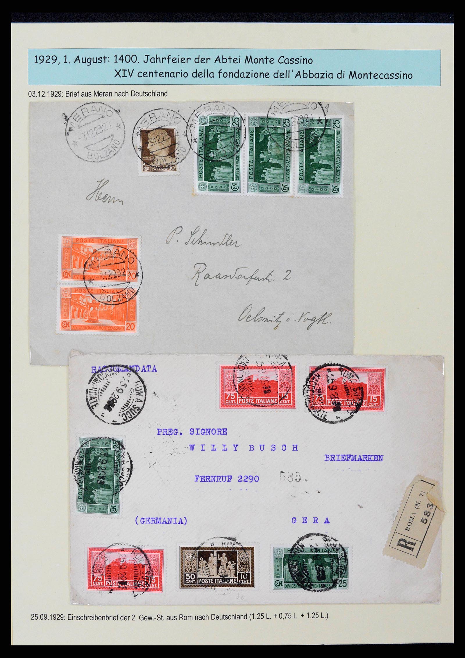 38115 0043 - Postzegelverzameling 38115 Italië 1910-1942.