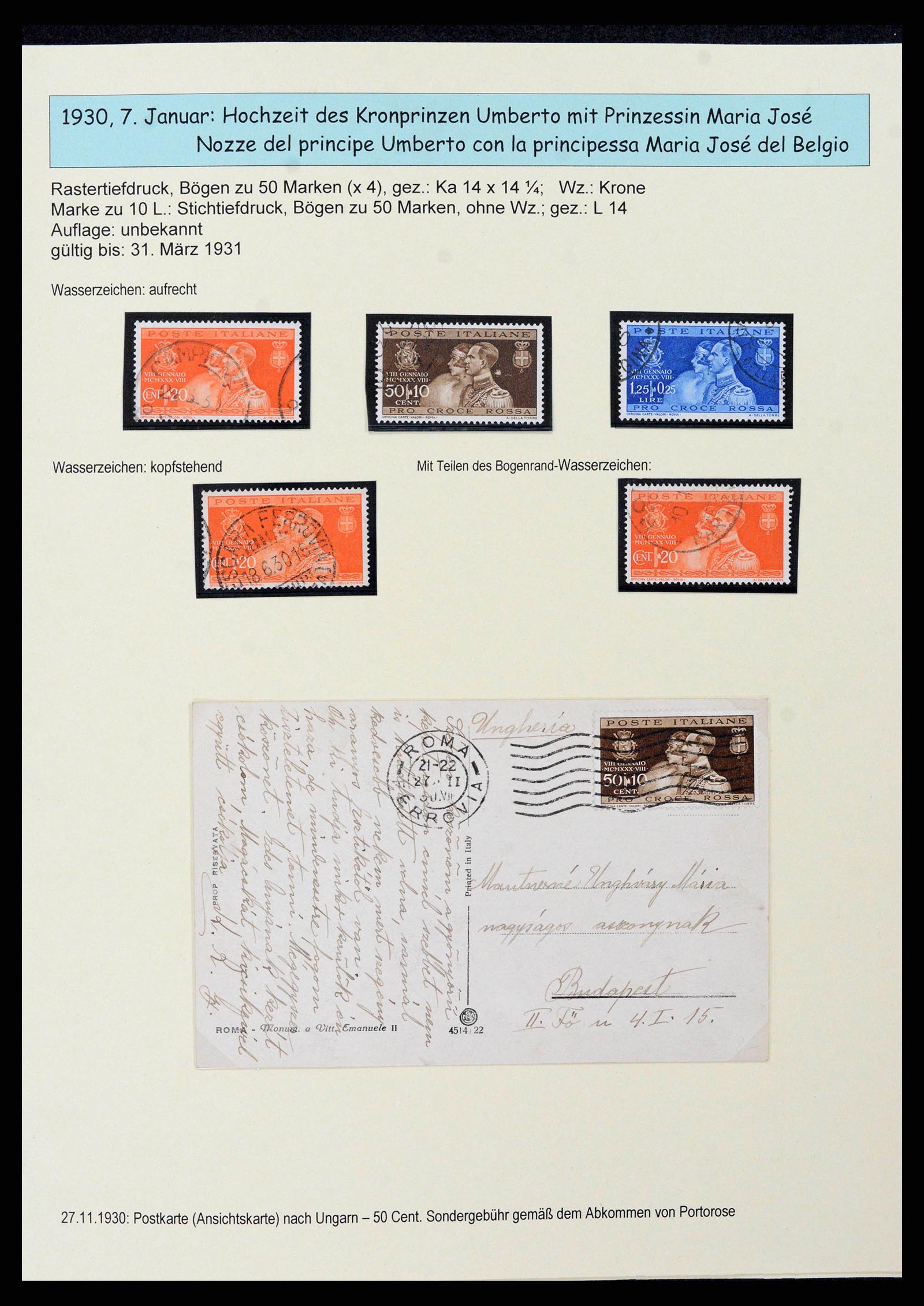 38115 0044 - Postzegelverzameling 38115 Italië 1910-1942.