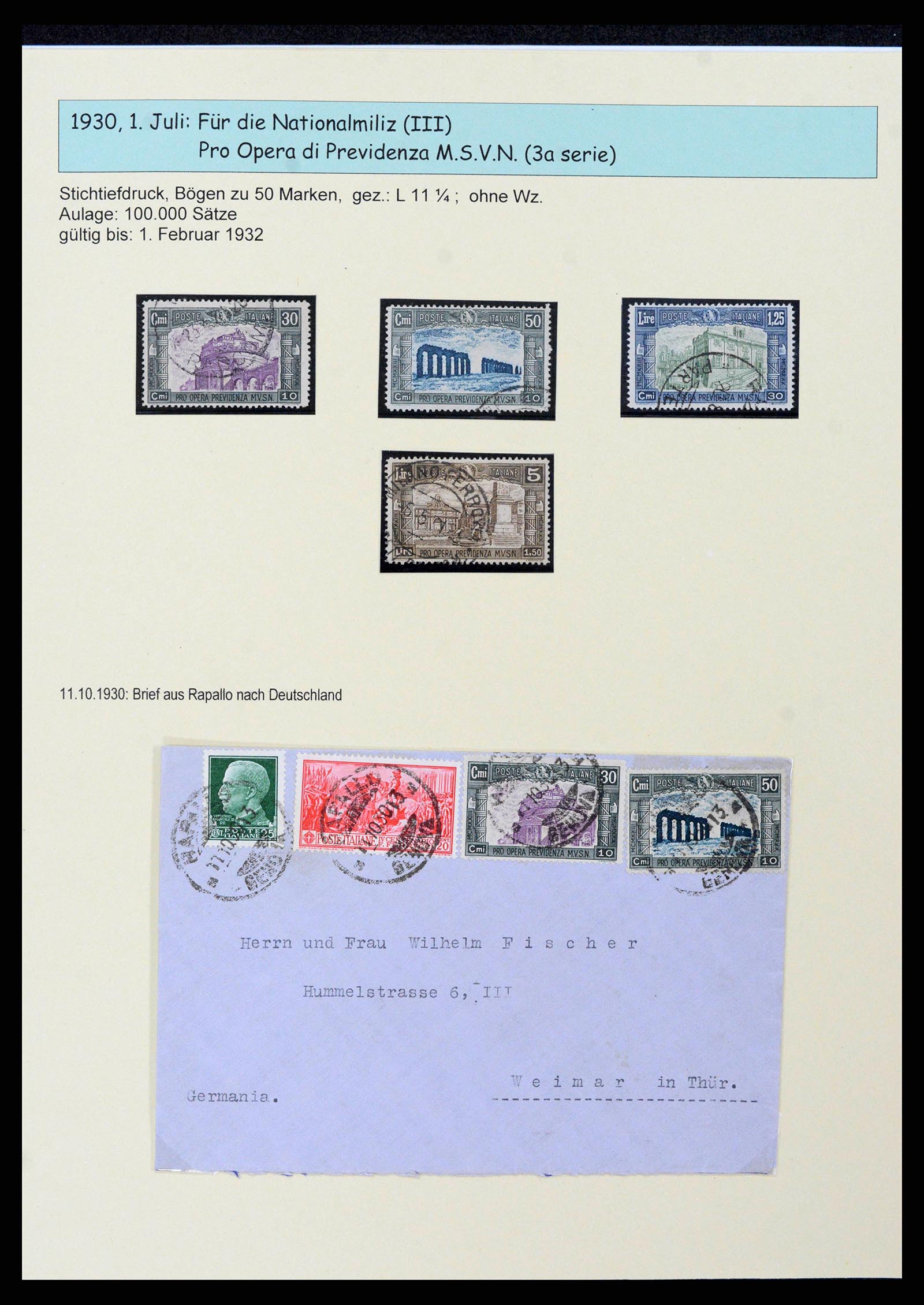 38115 0046 - Postzegelverzameling 38115 Italië 1910-1942.
