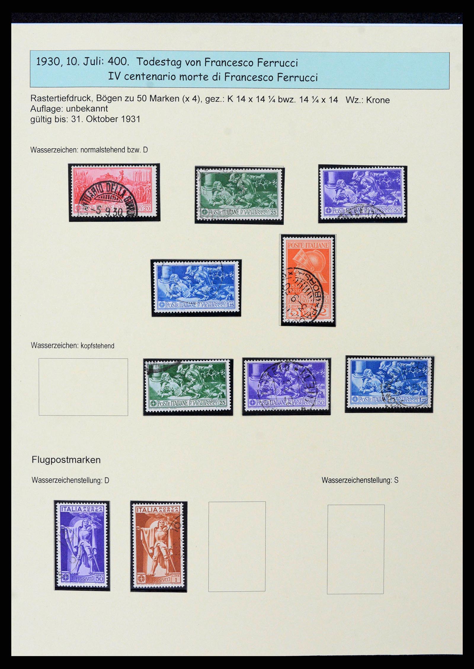 38115 0047 - Postzegelverzameling 38115 Italië 1910-1942.