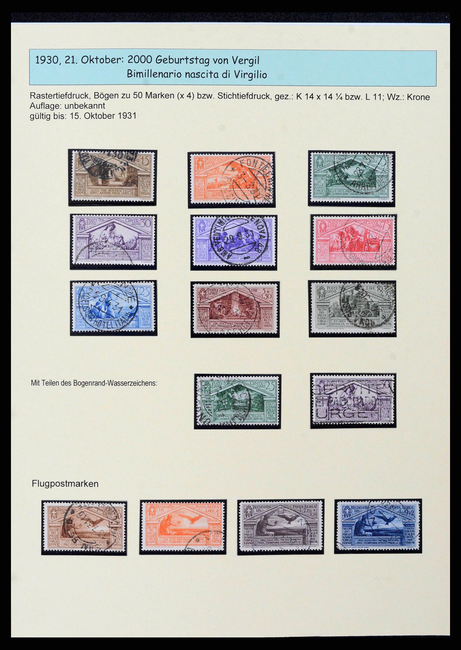 38115 0050 - Postzegelverzameling 38115 Italië 1910-1942.