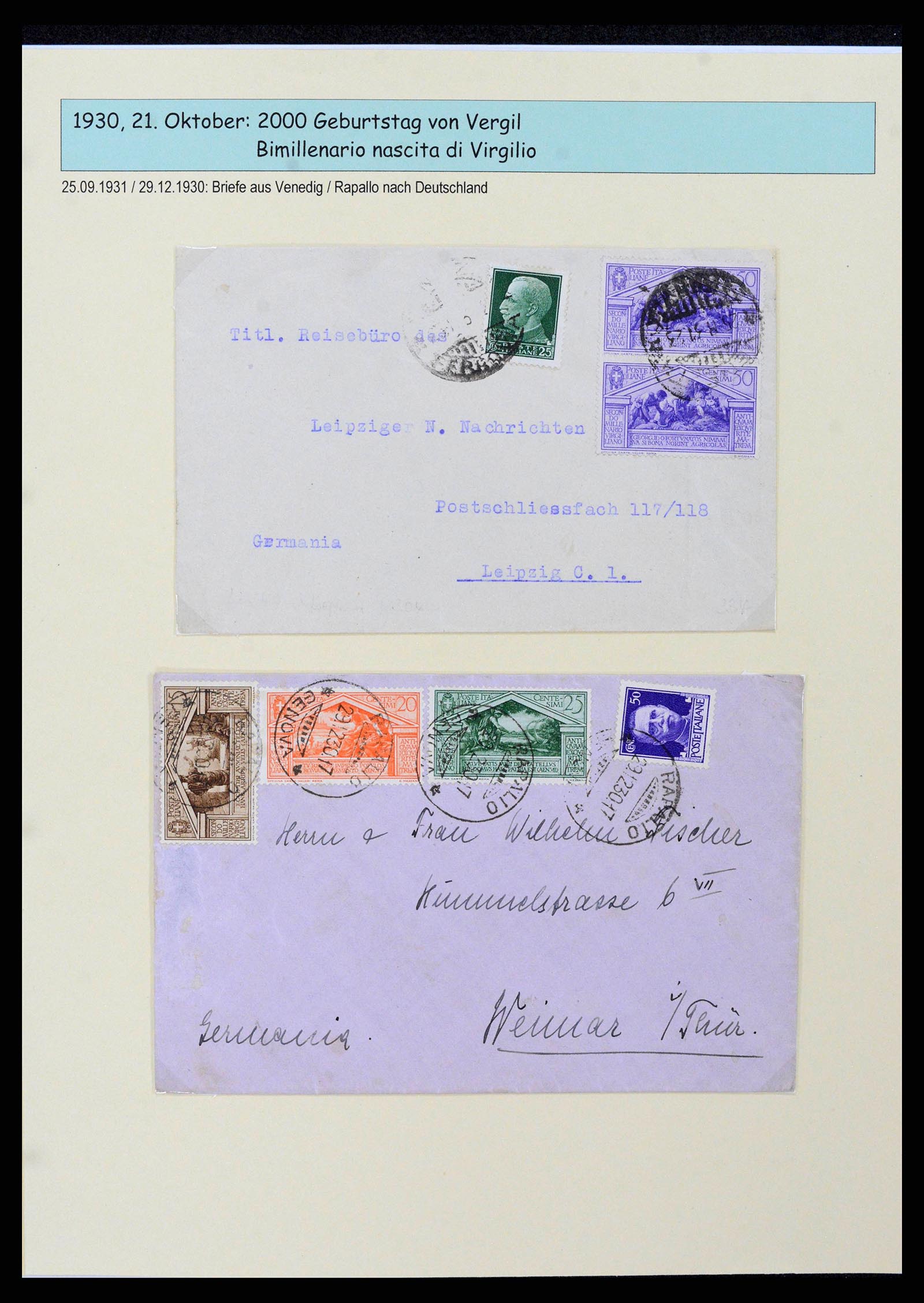 38115 0053 - Postzegelverzameling 38115 Italië 1910-1942.