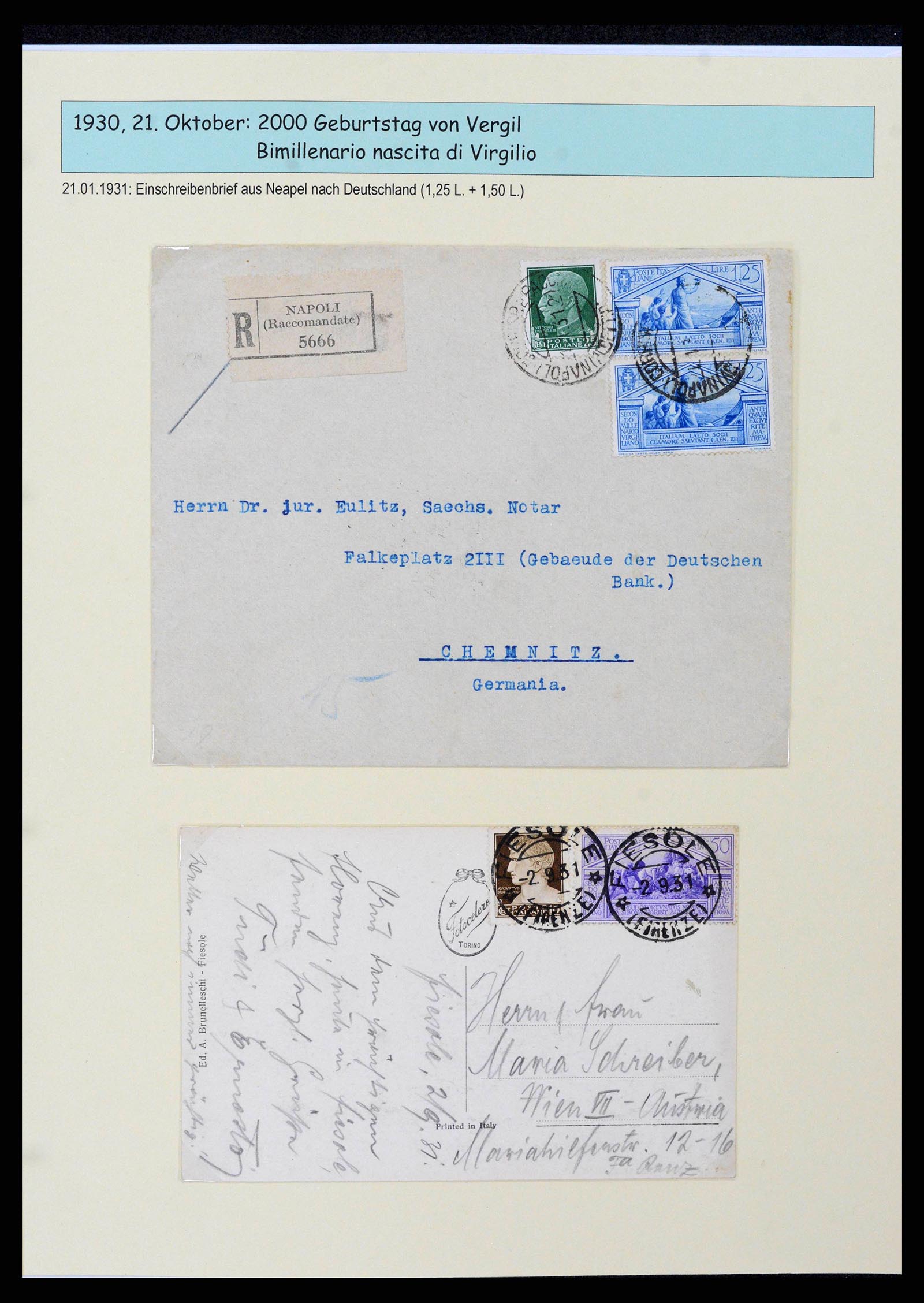 38115 0054 - Postzegelverzameling 38115 Italië 1910-1942.