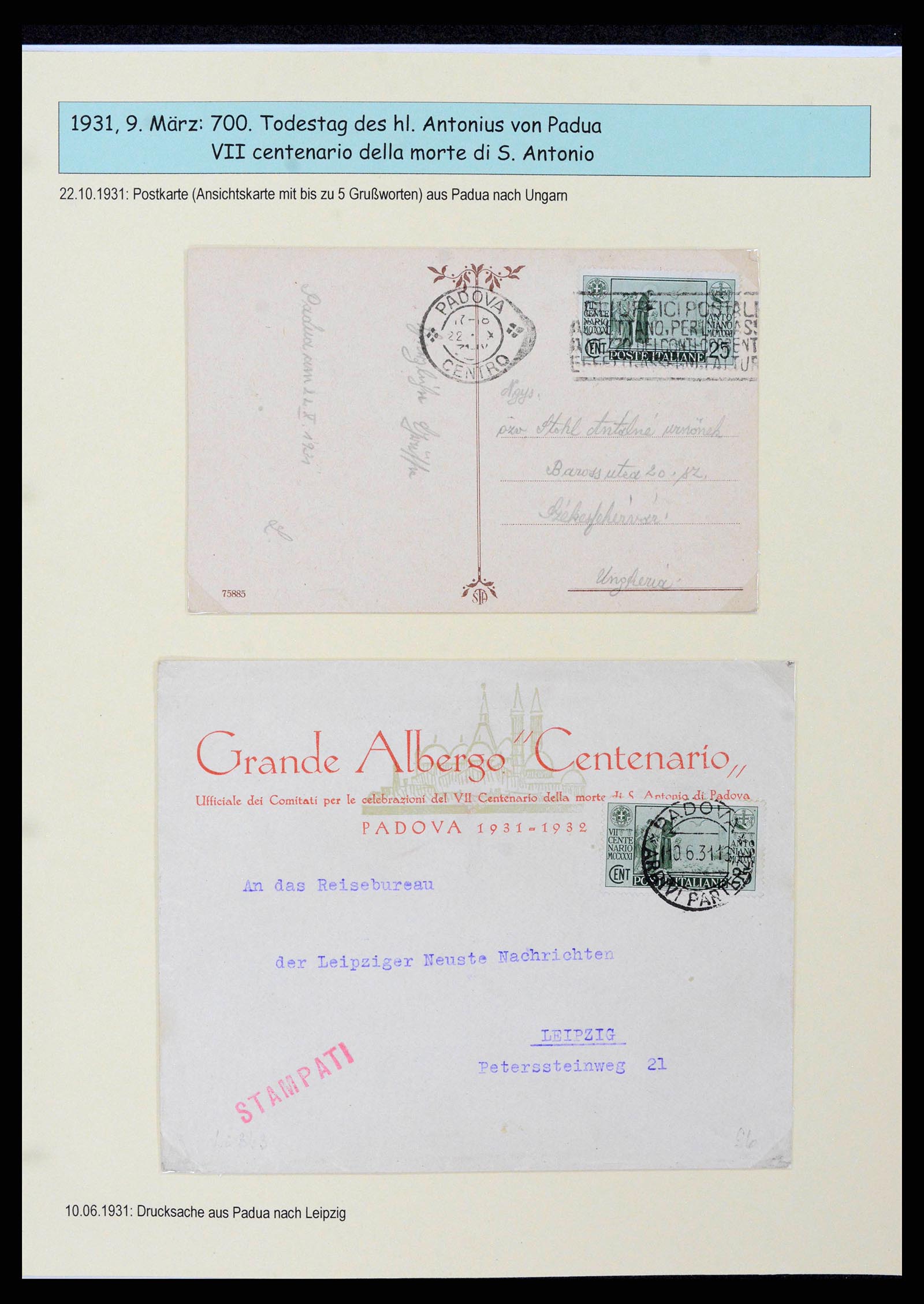 38115 0056 - Postzegelverzameling 38115 Italië 1910-1942.