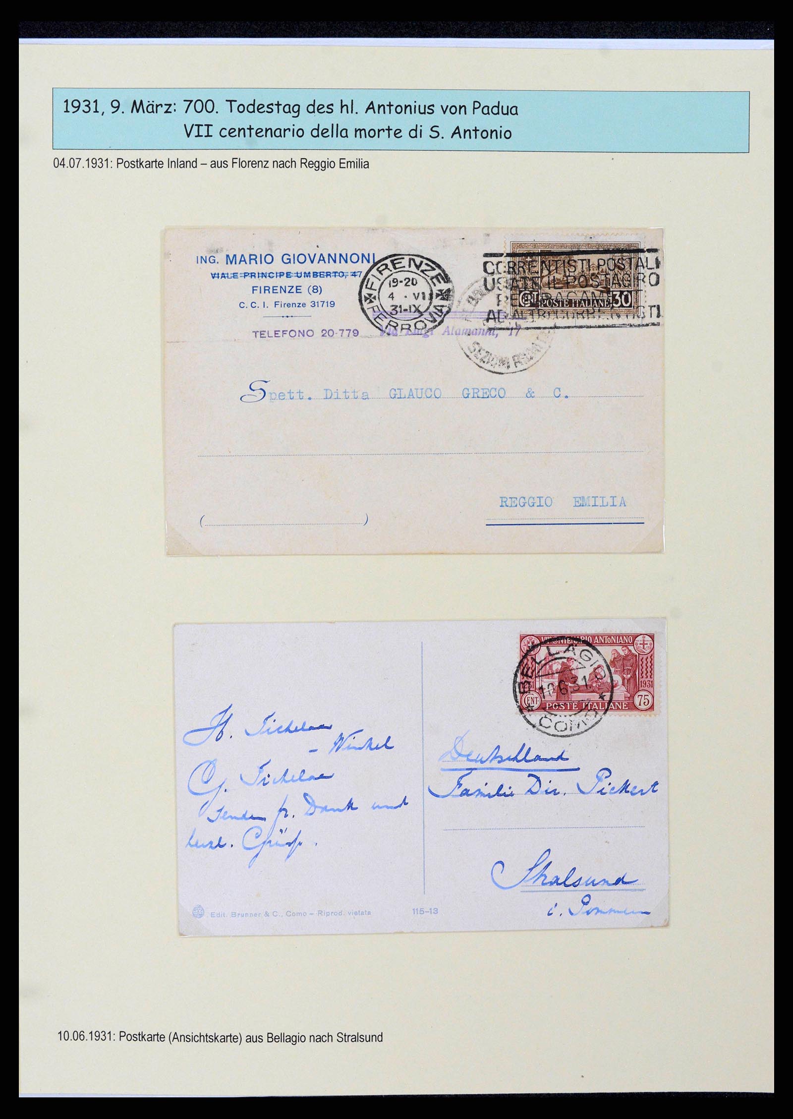 38115 0057 - Postzegelverzameling 38115 Italië 1910-1942.