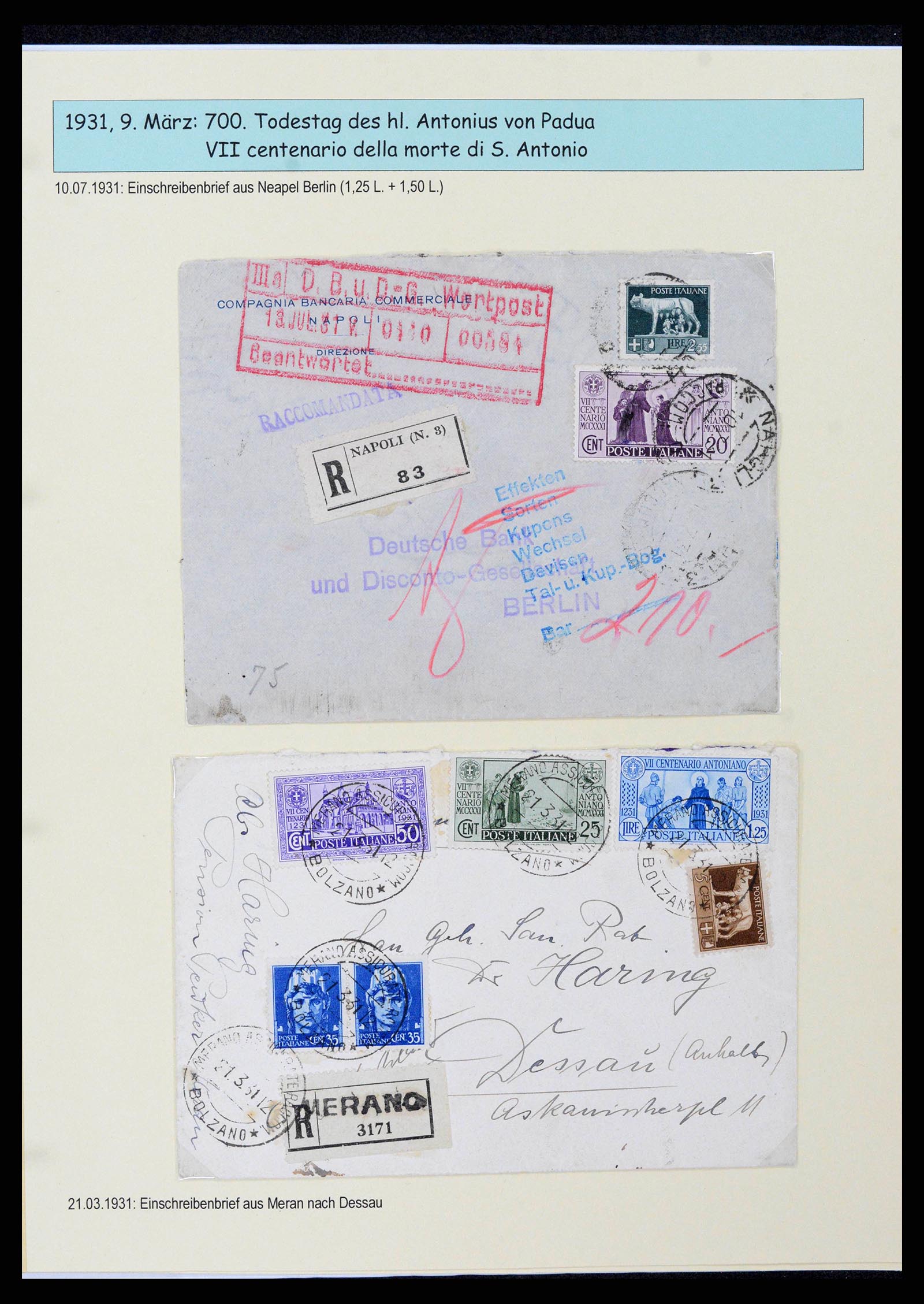 38115 0059 - Stamp collection 38115 Italy 1910-1942.