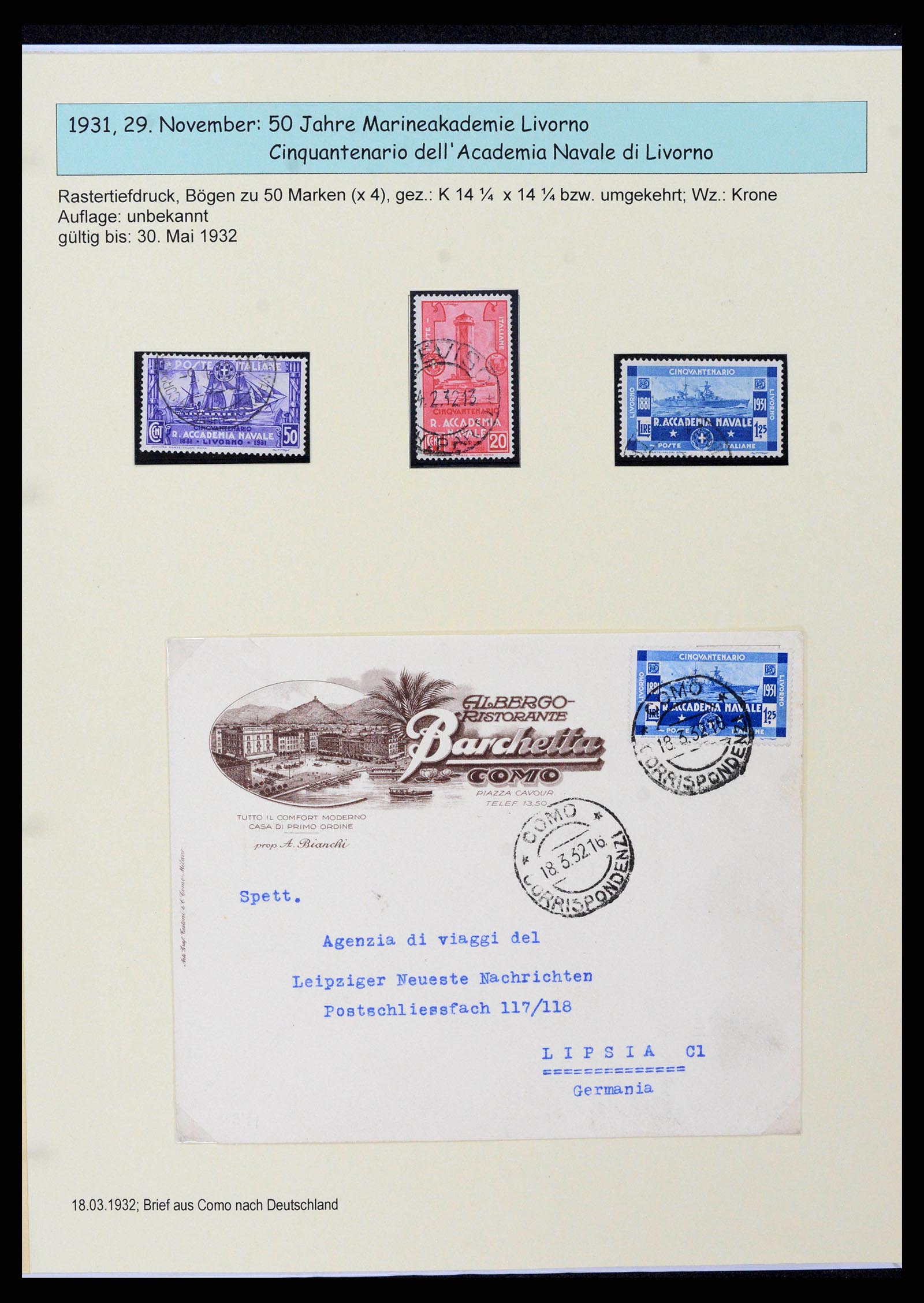 38115 0060 - Stamp collection 38115 Italy 1910-1942.