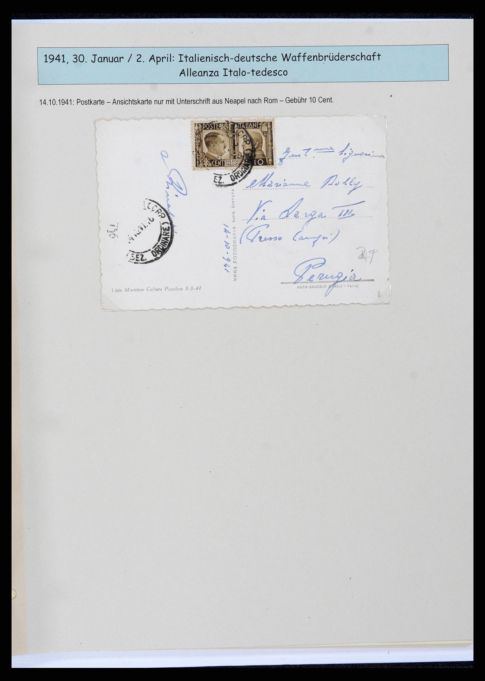 38115 0161 - Postzegelverzameling 38115 Italië 1910-1942.