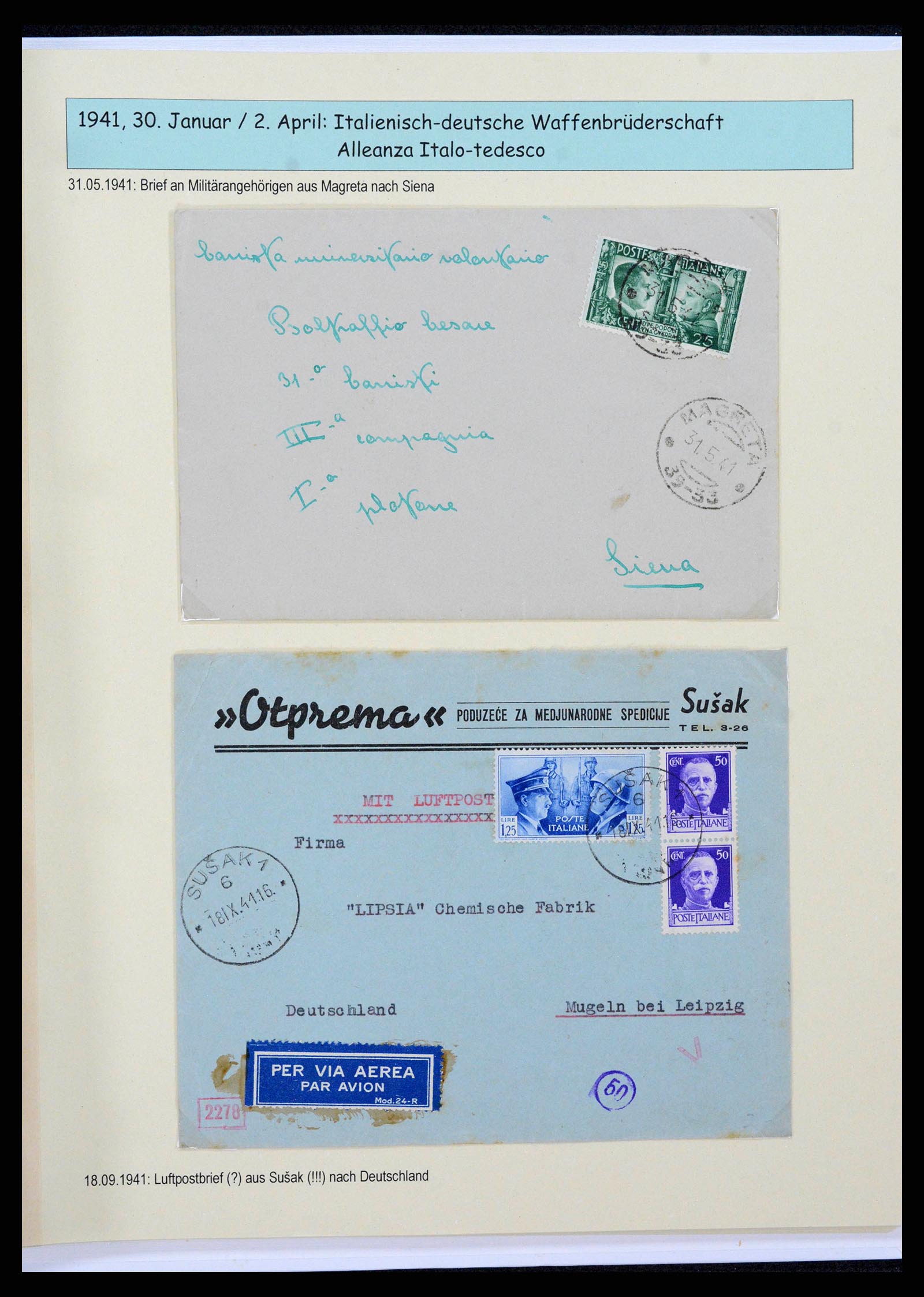 38115 0162 - Postzegelverzameling 38115 Italië 1910-1942.