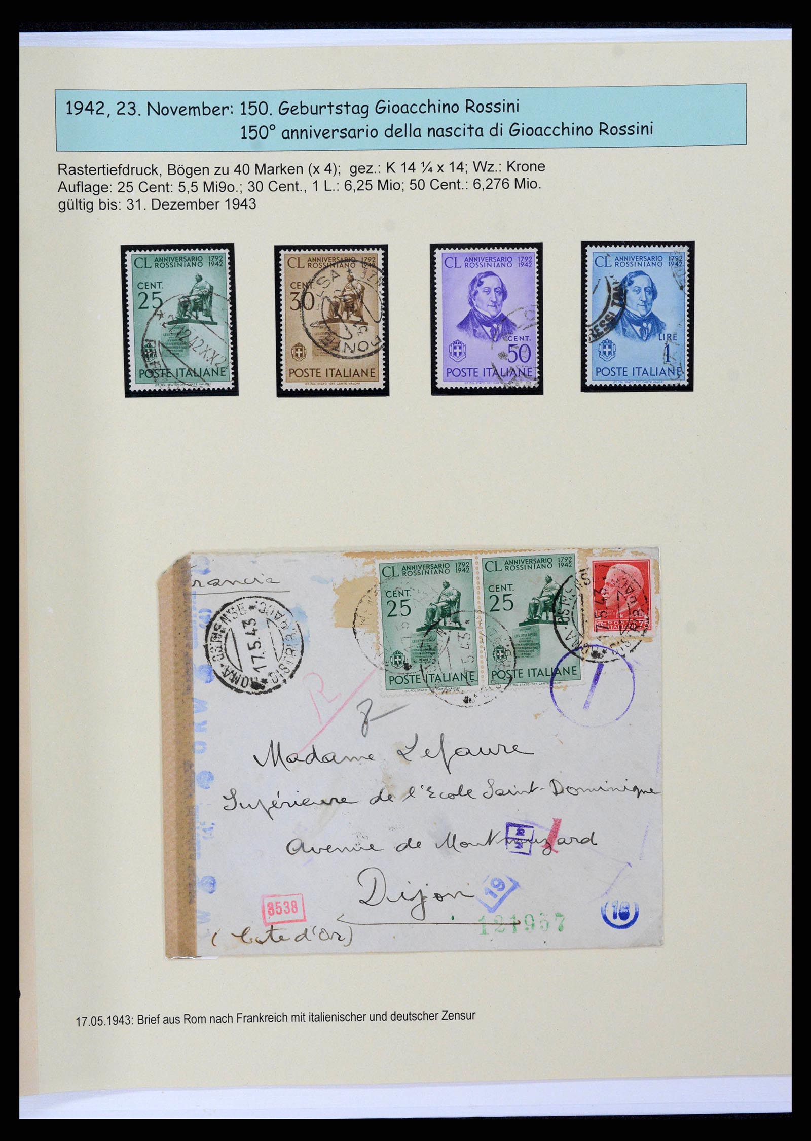 38115 0169 - Stamp collection 38115 Italy 1910-1942.