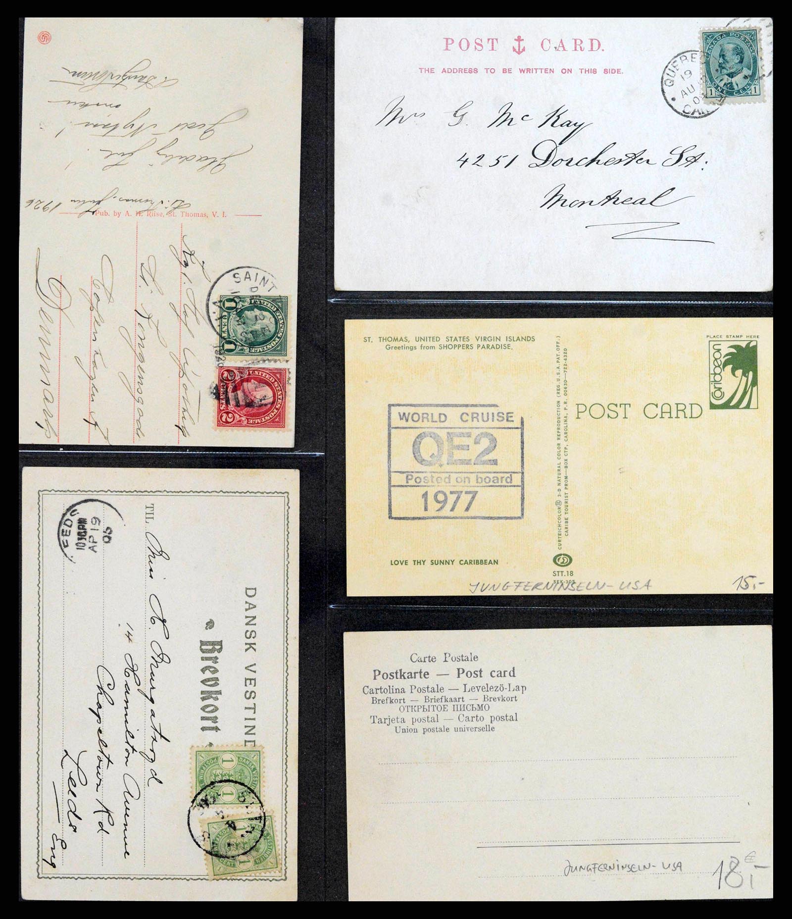 38116 0004 - Postzegelverzameling 38116 Deens West Indië.