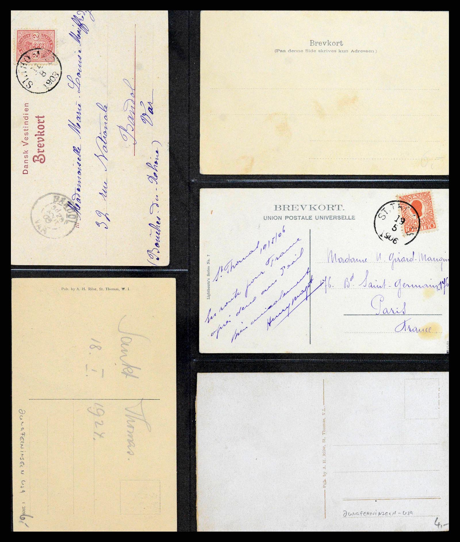 38116 0006 - Postzegelverzameling 38116 Deens West Indië.