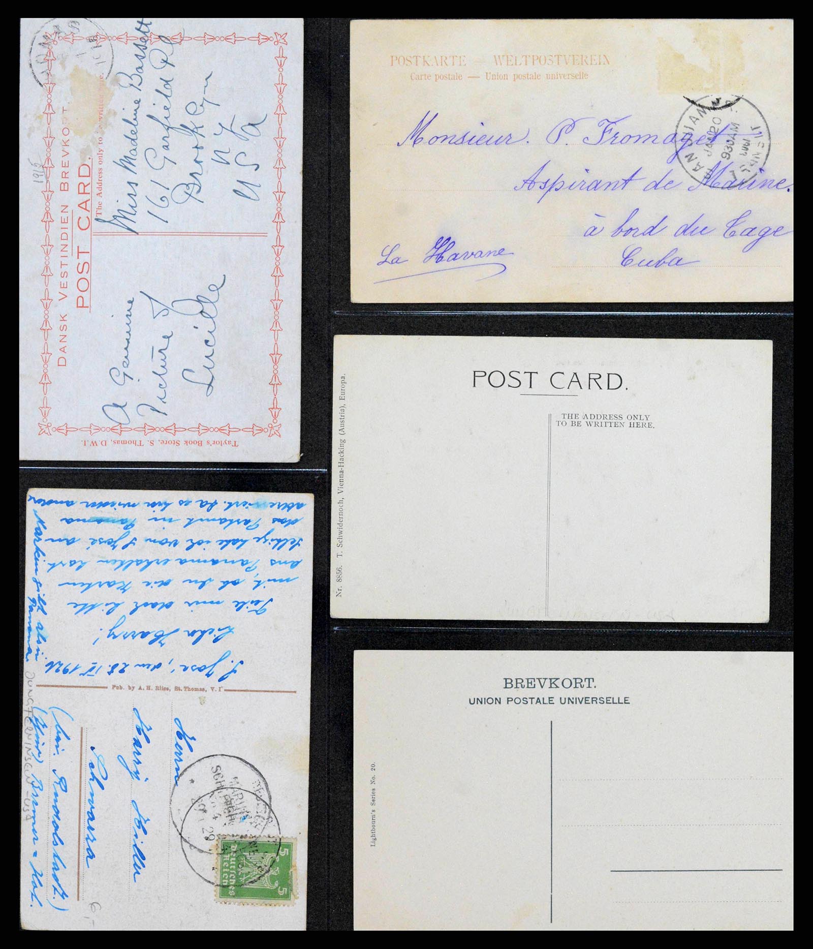 38116 0010 - Postzegelverzameling 38116 Deens West Indië.