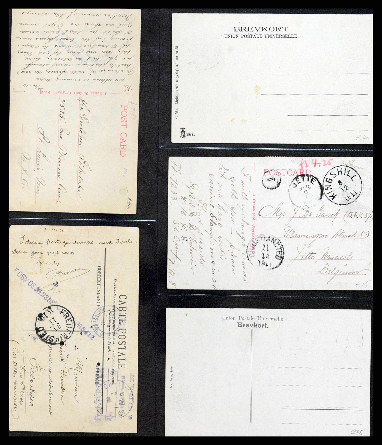 38116 0012 - Postzegelverzameling 38116 Deens West Indië.
