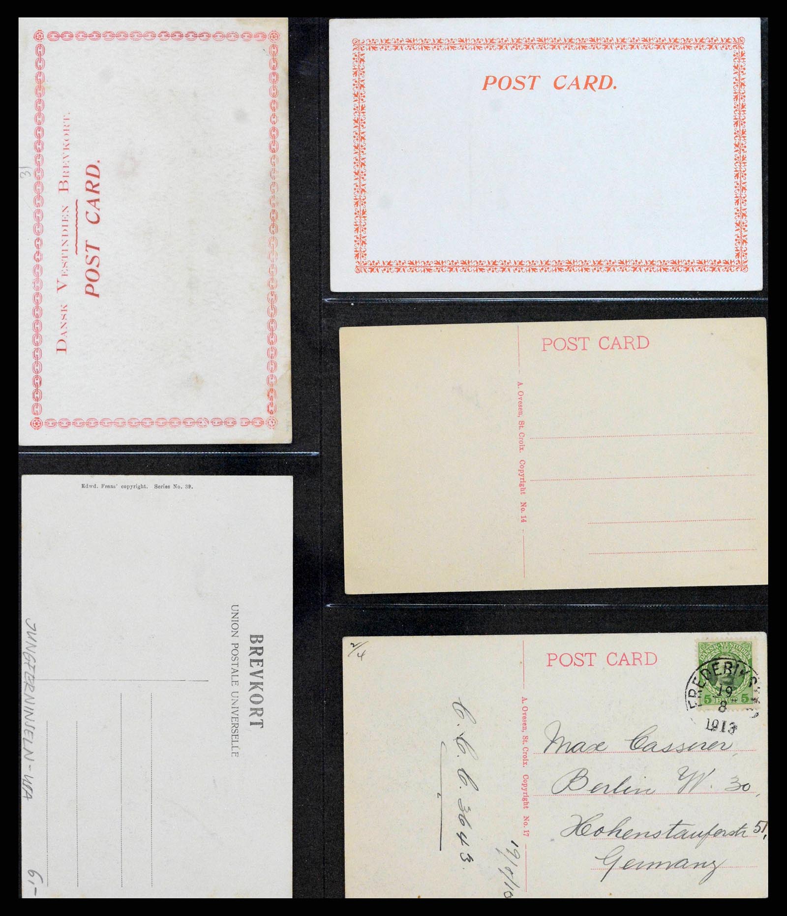 38116 0014 - Postzegelverzameling 38116 Deens West Indië.