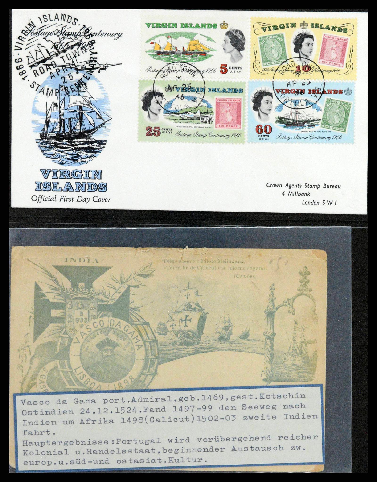 38116 0025 - Postzegelverzameling 38116 Deens West Indië.
