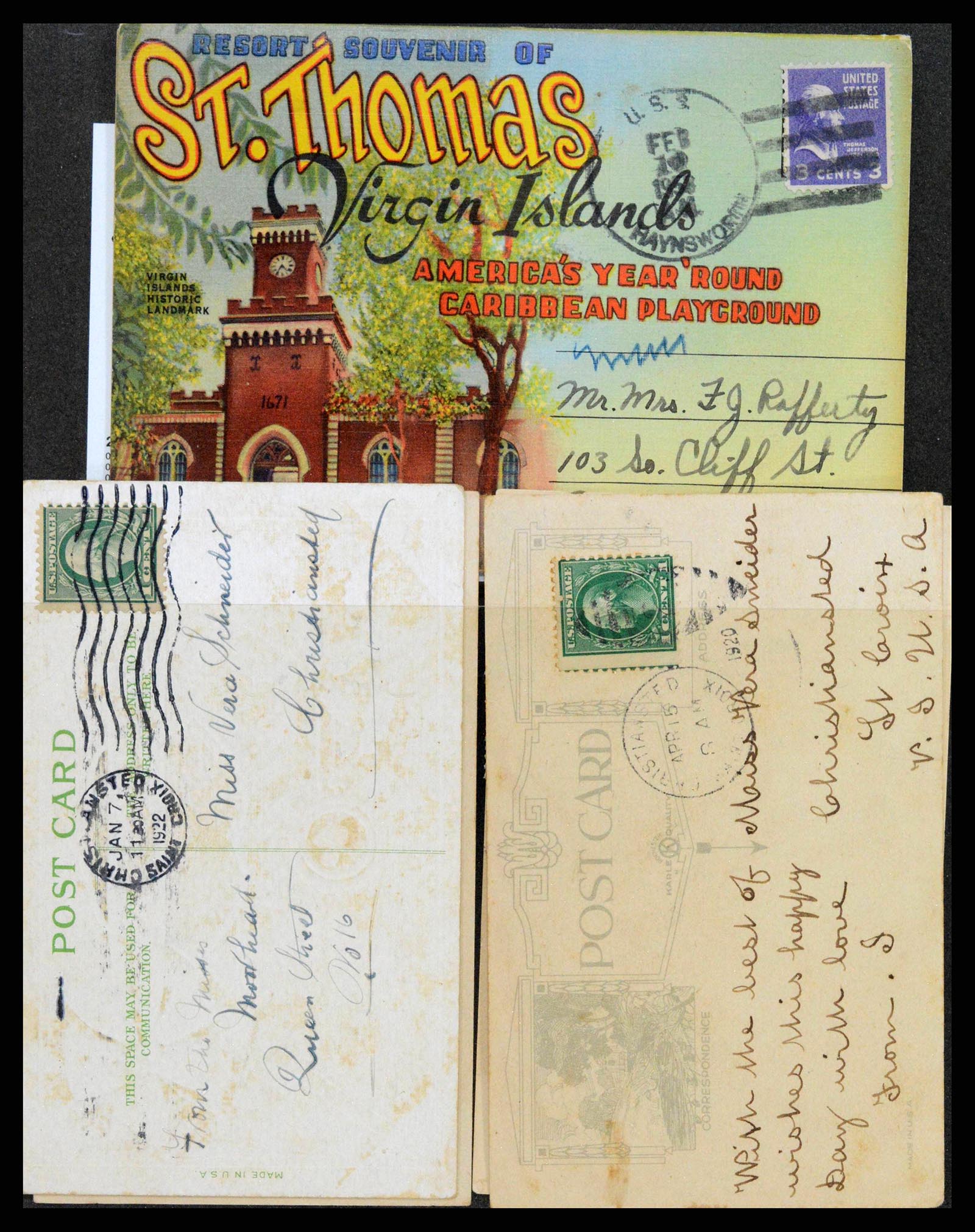 38116 0027 - Postzegelverzameling 38116 Deens West Indië.
