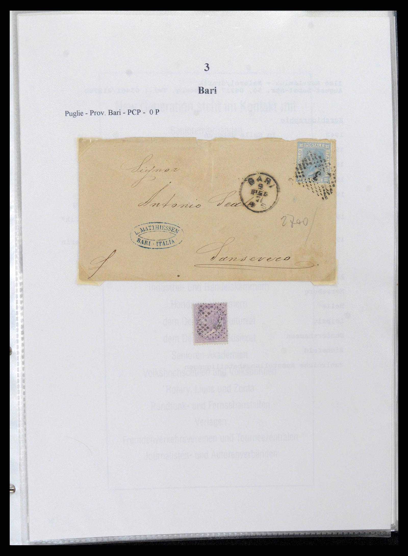 38118 0004 - Postzegelverzameling 38118 Italië nummer stempels 1866-1890.