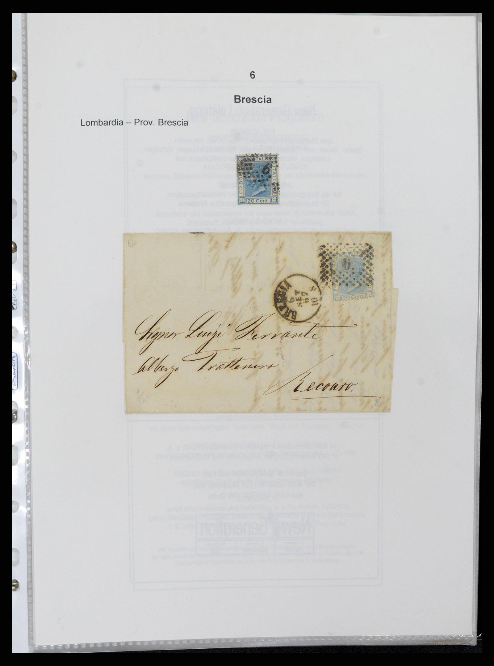 38118 0010 - Postzegelverzameling 38118 Italië nummer stempels 1866-1890.