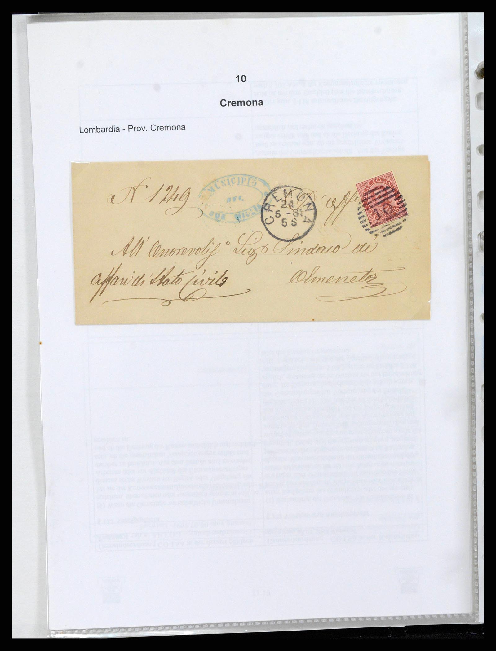 38118 0018 - Postzegelverzameling 38118 Italië nummer stempels 1866-1890.