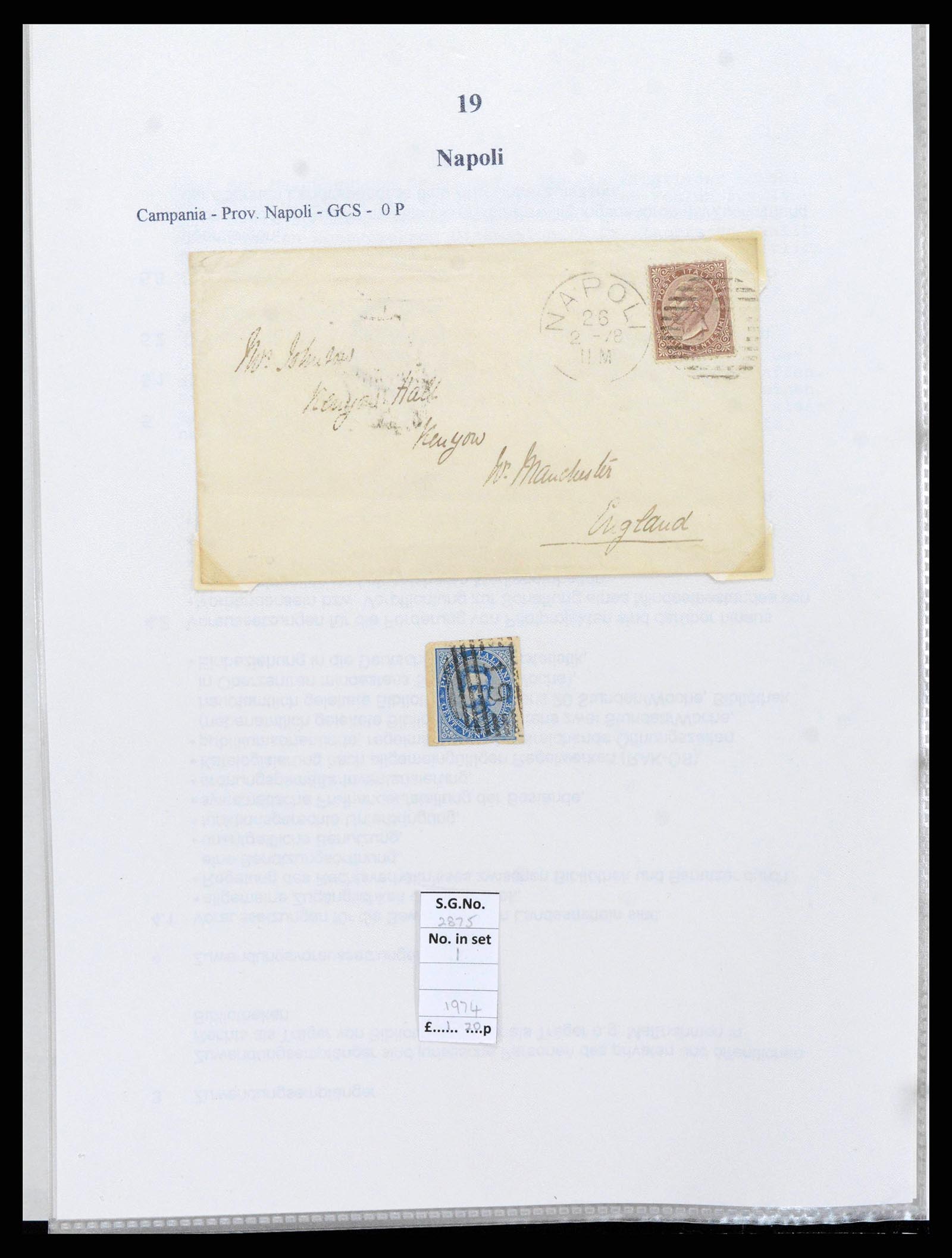 38118 0037 - Stamp collection 38118 Italy numeral cancels 1866-1890.