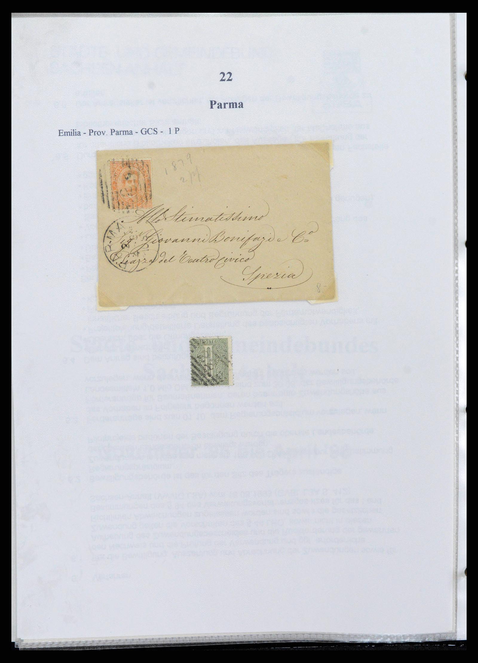 38118 0041 - Postzegelverzameling 38118 Italië nummer stempels 1866-1890.