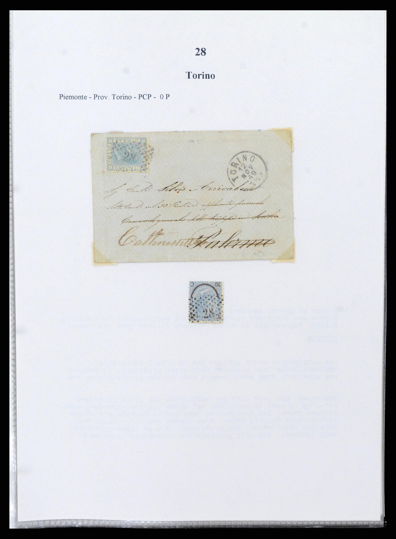 38118 0050 - Postzegelverzameling 38118 Italië nummer stempels 1866-1890.