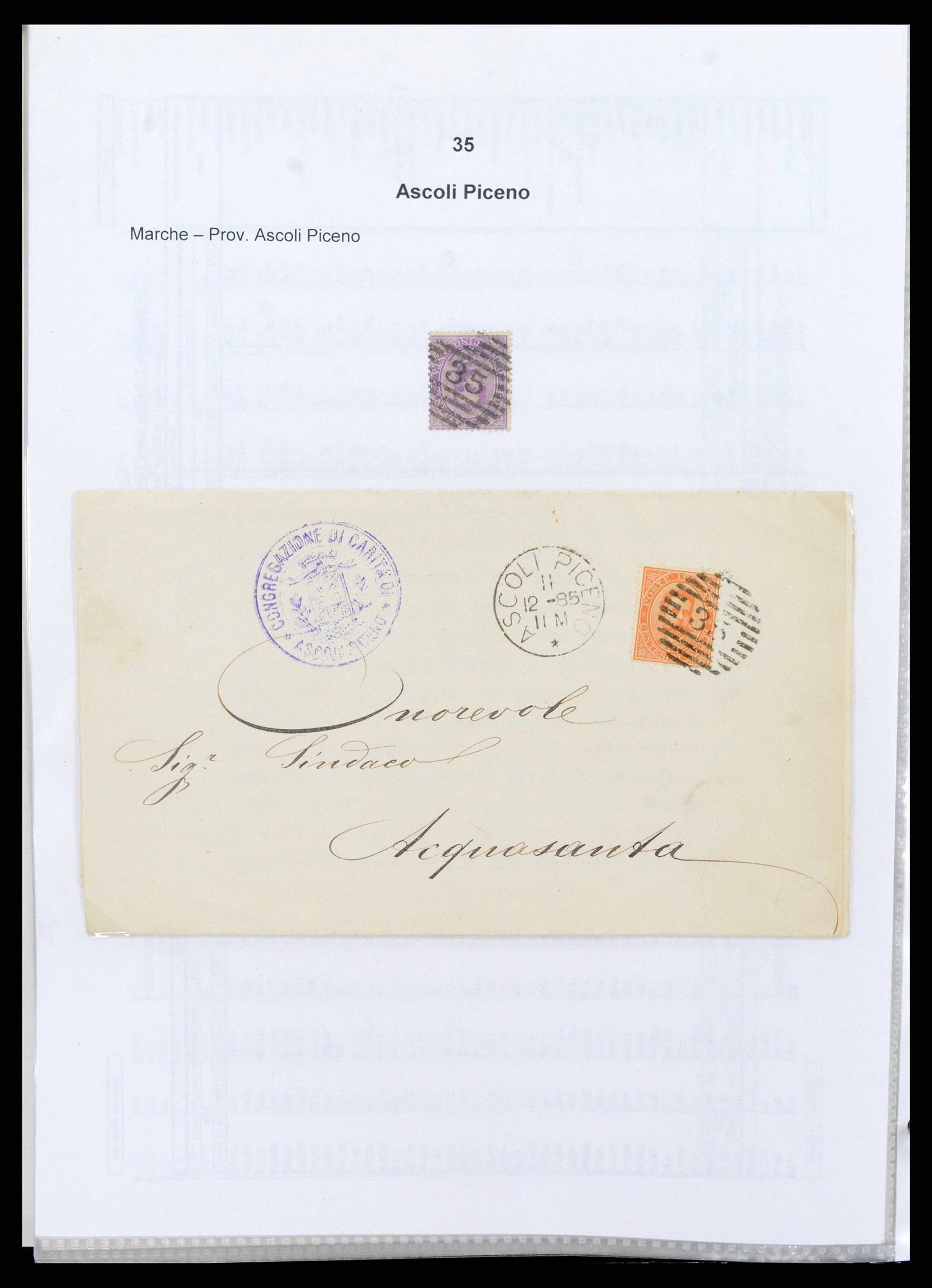 38118 0053 - Postzegelverzameling 38118 Italië nummer stempels 1866-1890.