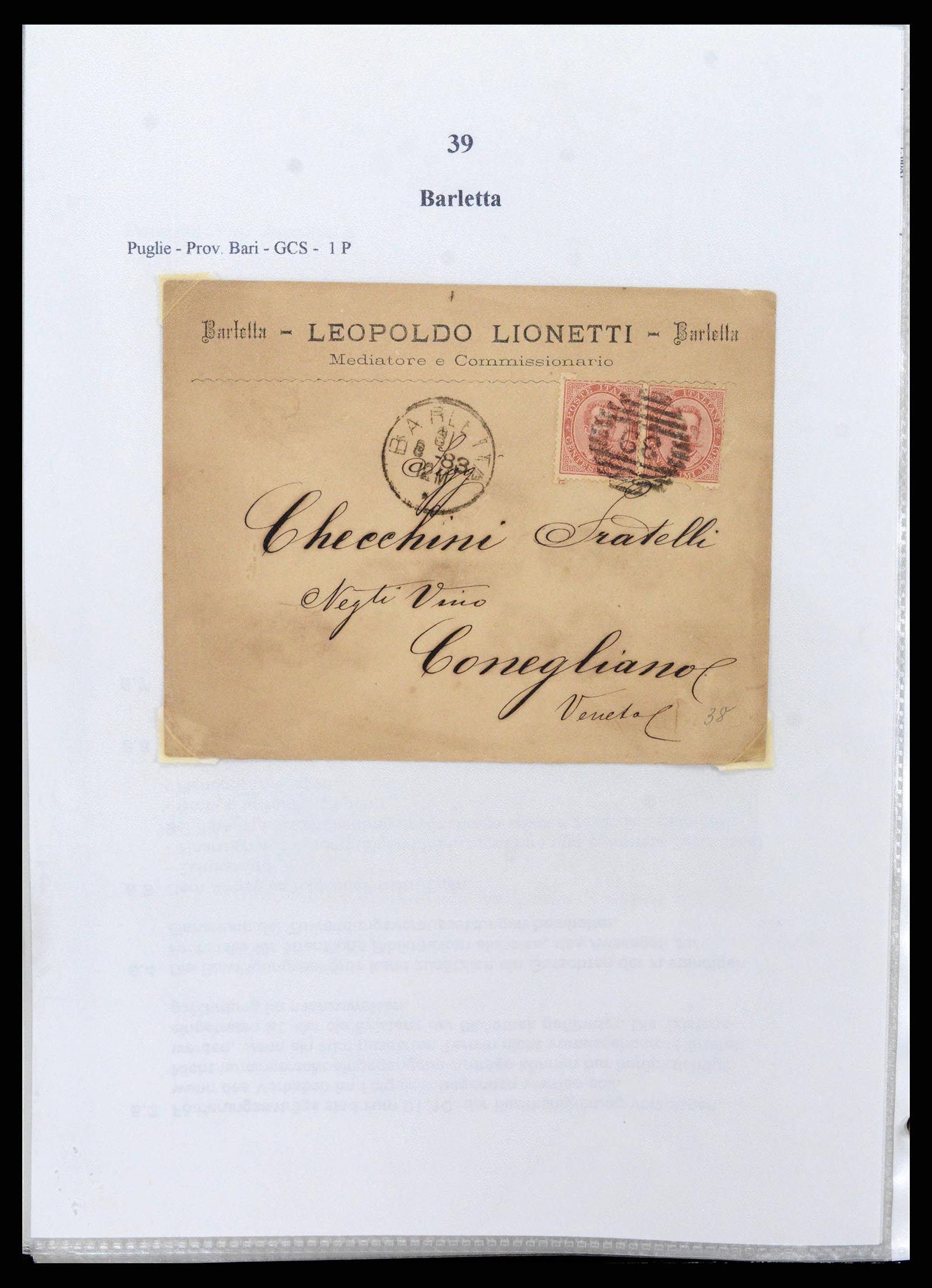 38118 0055 - Postzegelverzameling 38118 Italië nummer stempels 1866-1890.