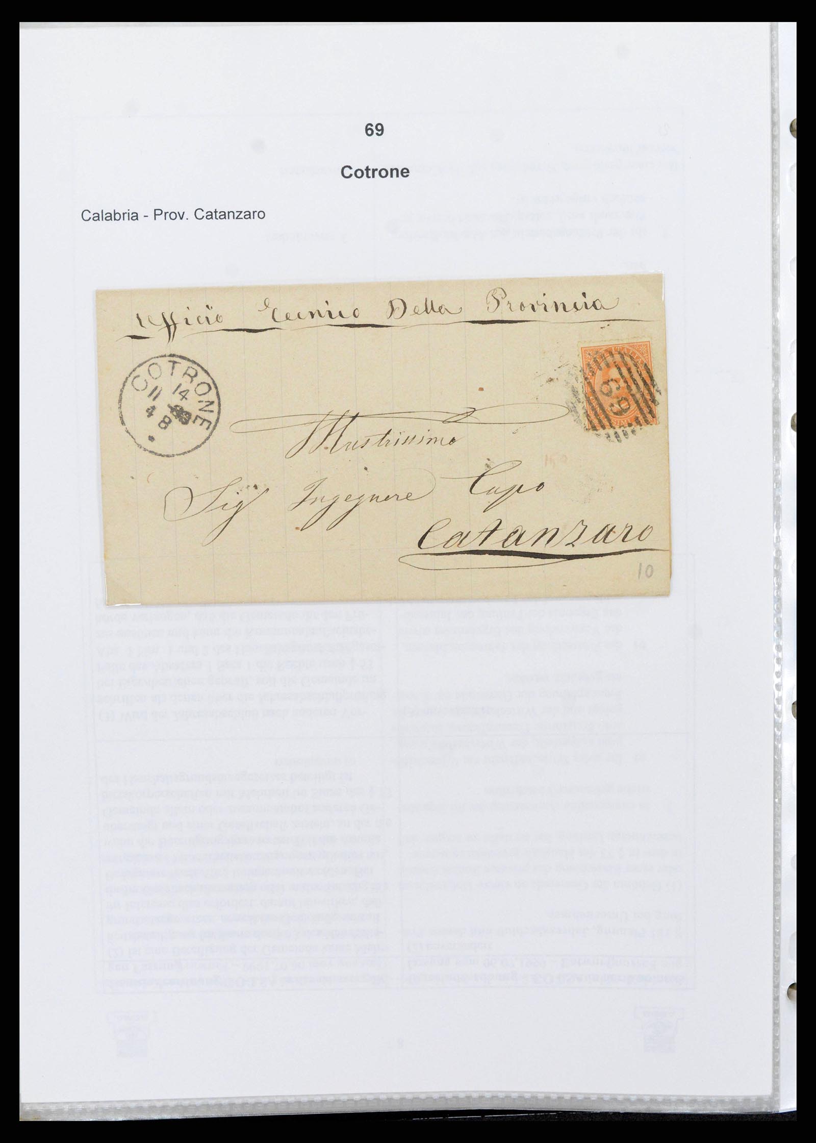 38118 0069 - Postzegelverzameling 38118 Italië nummer stempels 1866-1890.