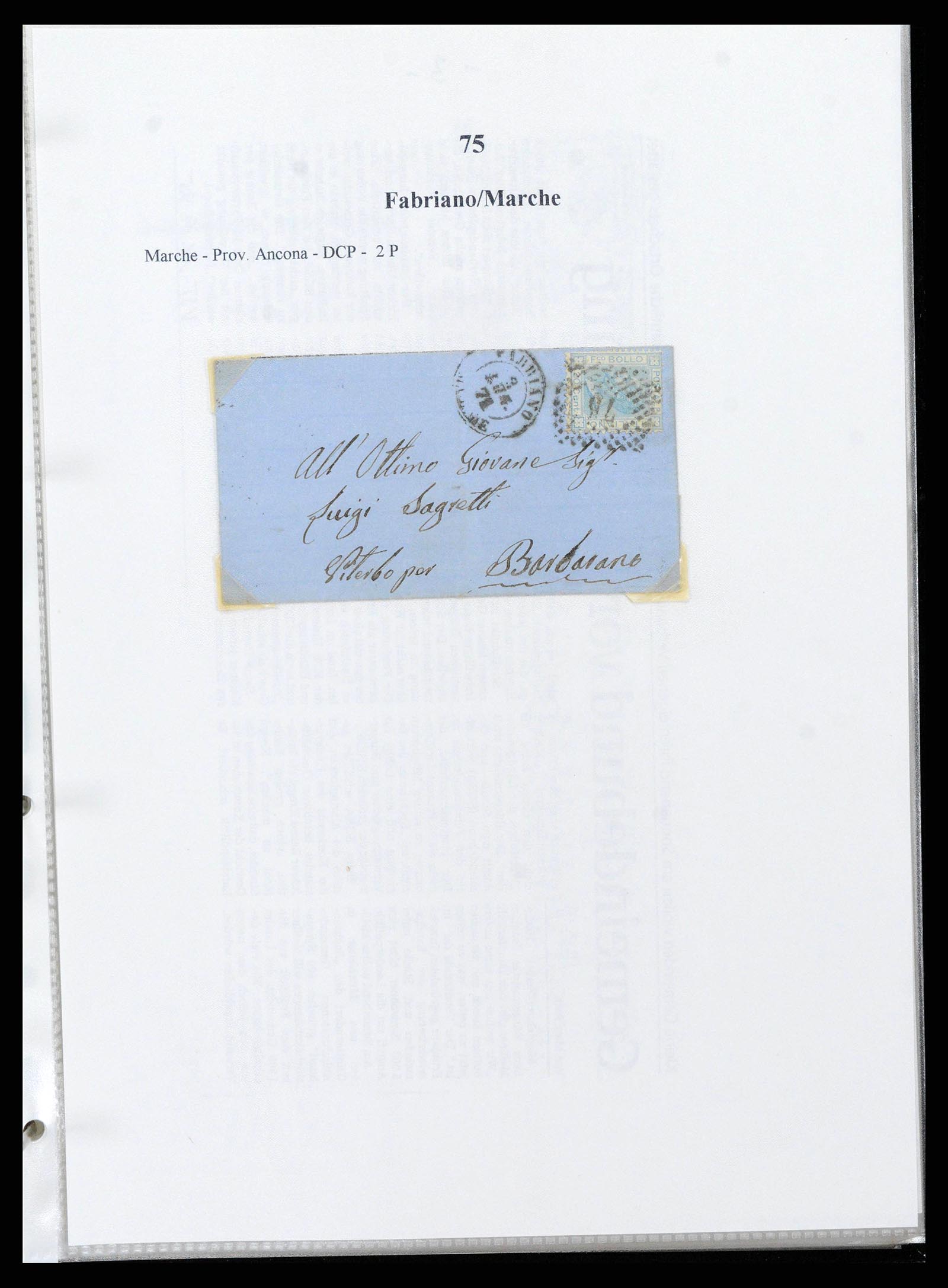 38118 0074 - Postzegelverzameling 38118 Italië nummer stempels 1866-1890.