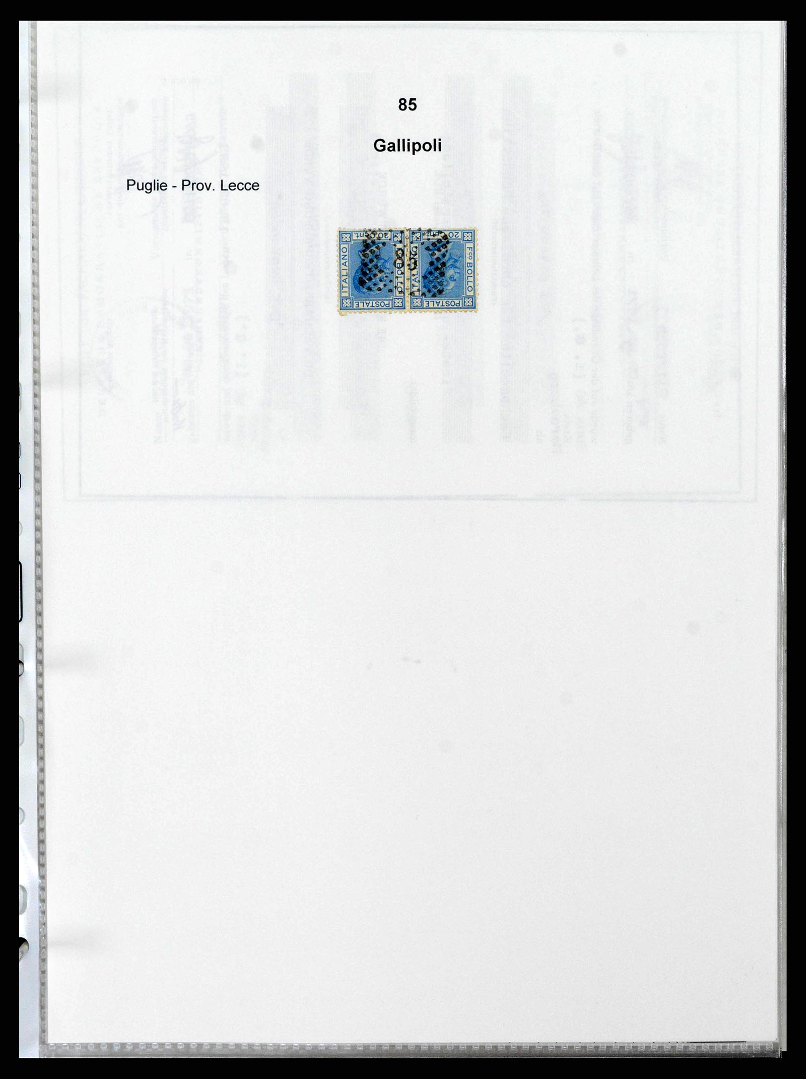 38118 0079 - Postzegelverzameling 38118 Italië nummer stempels 1866-1890.