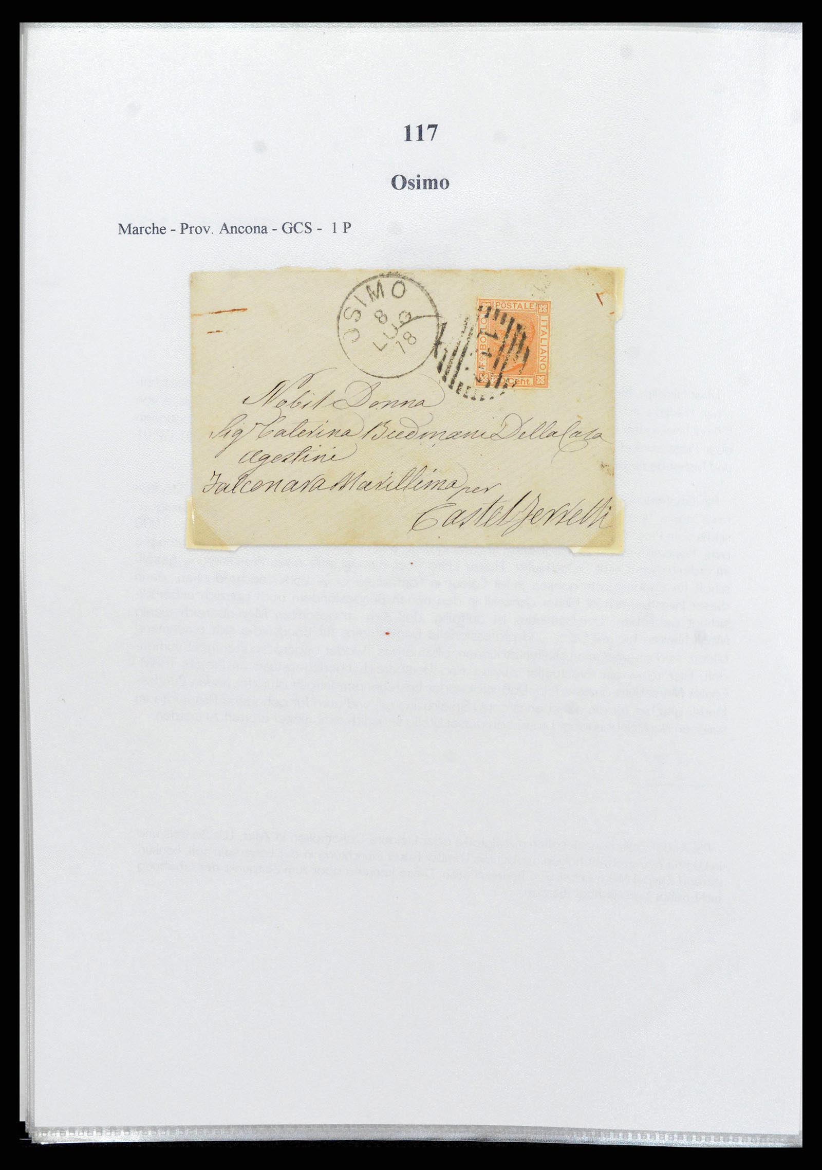 38118 0093 - Postzegelverzameling 38118 Italië nummer stempels 1866-1890.