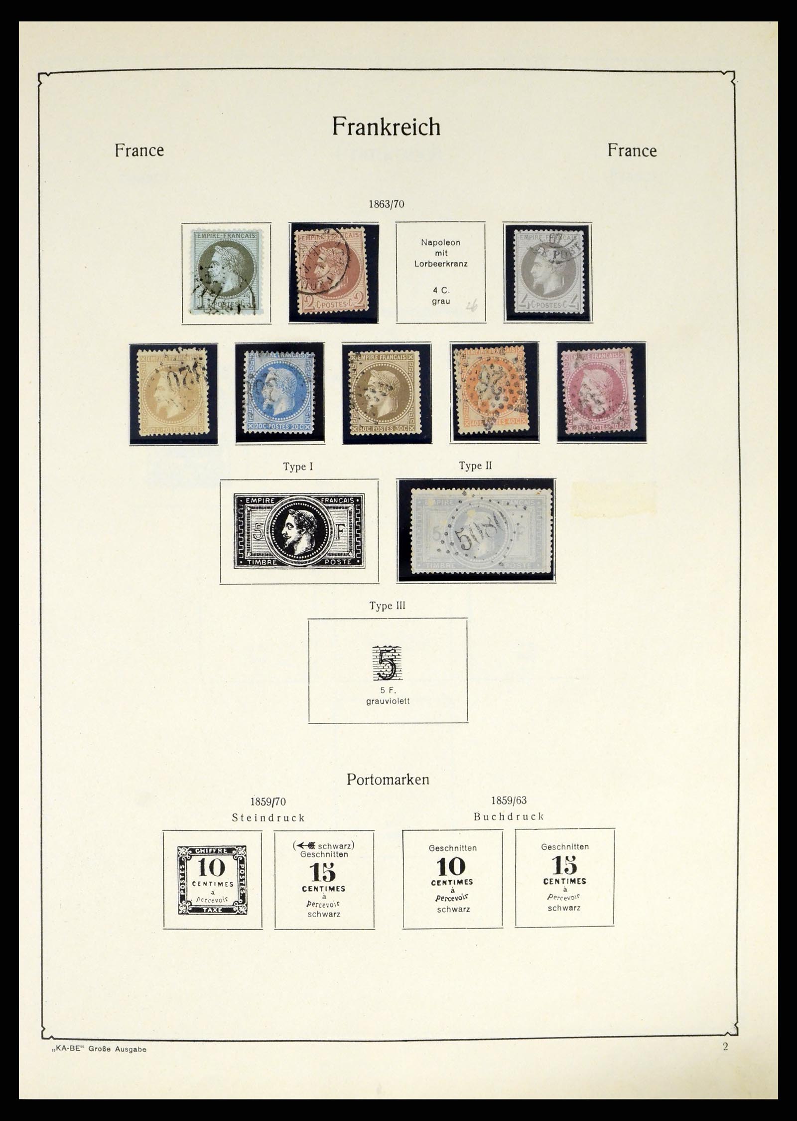 38120 0005 - Postzegelverzameling 38120 Frankrijk 1849-1991.