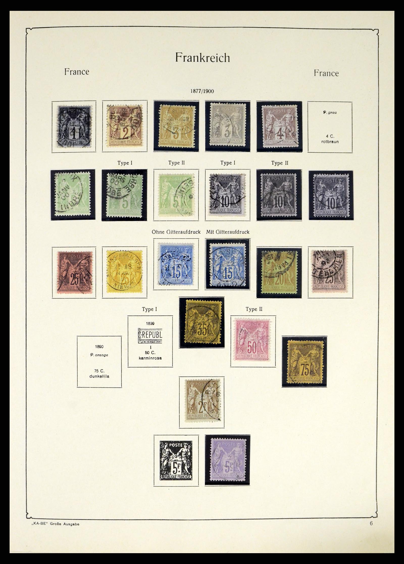 38120 0009 - Postzegelverzameling 38120 Frankrijk 1849-1991.