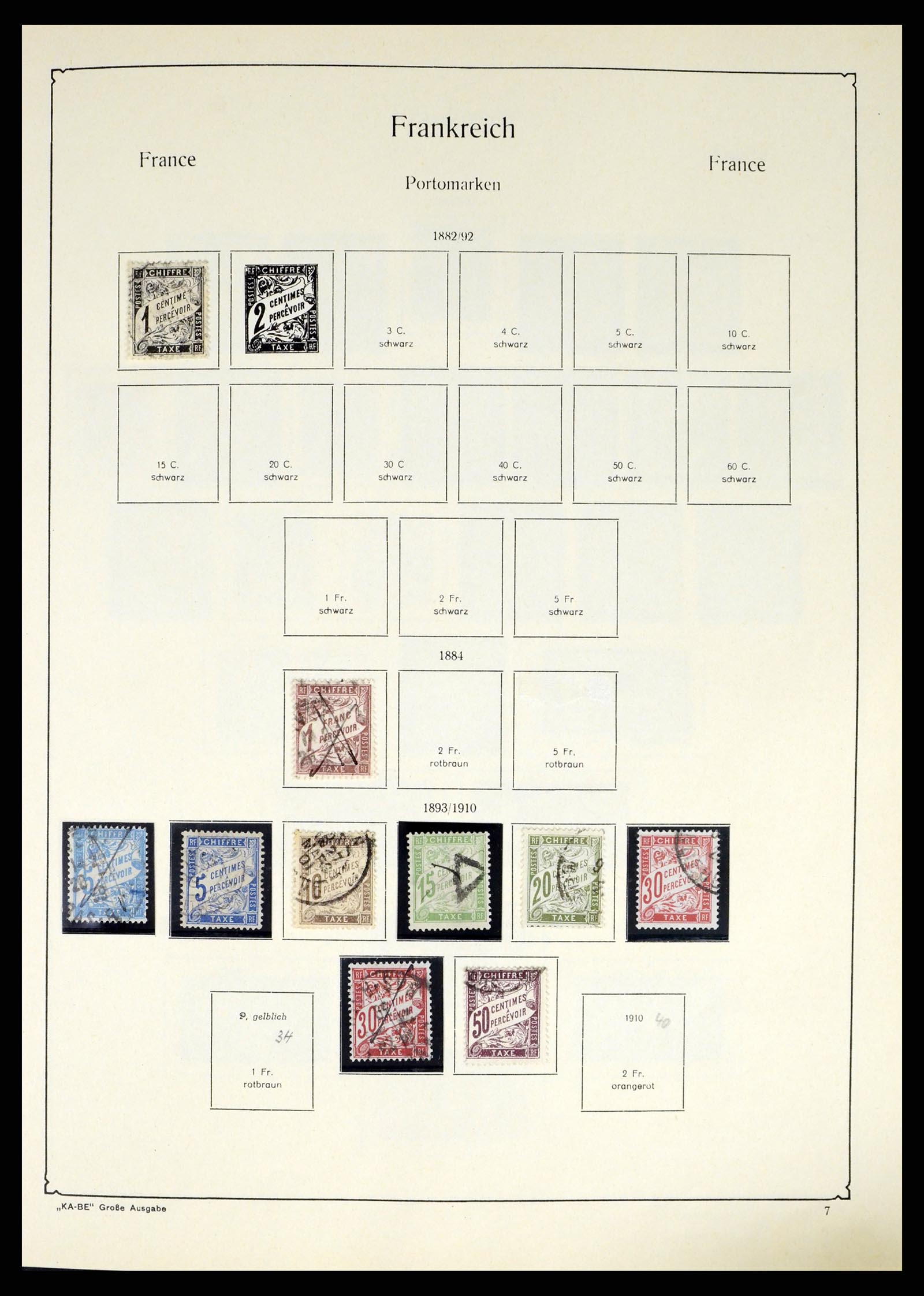 38120 0010 - Postzegelverzameling 38120 Frankrijk 1849-1991.