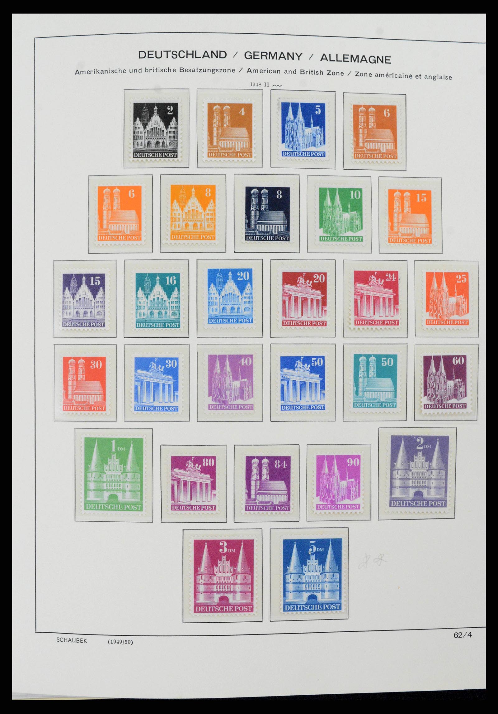 38125 0011 - Stamp collection 38125 Germany 1945-1974.