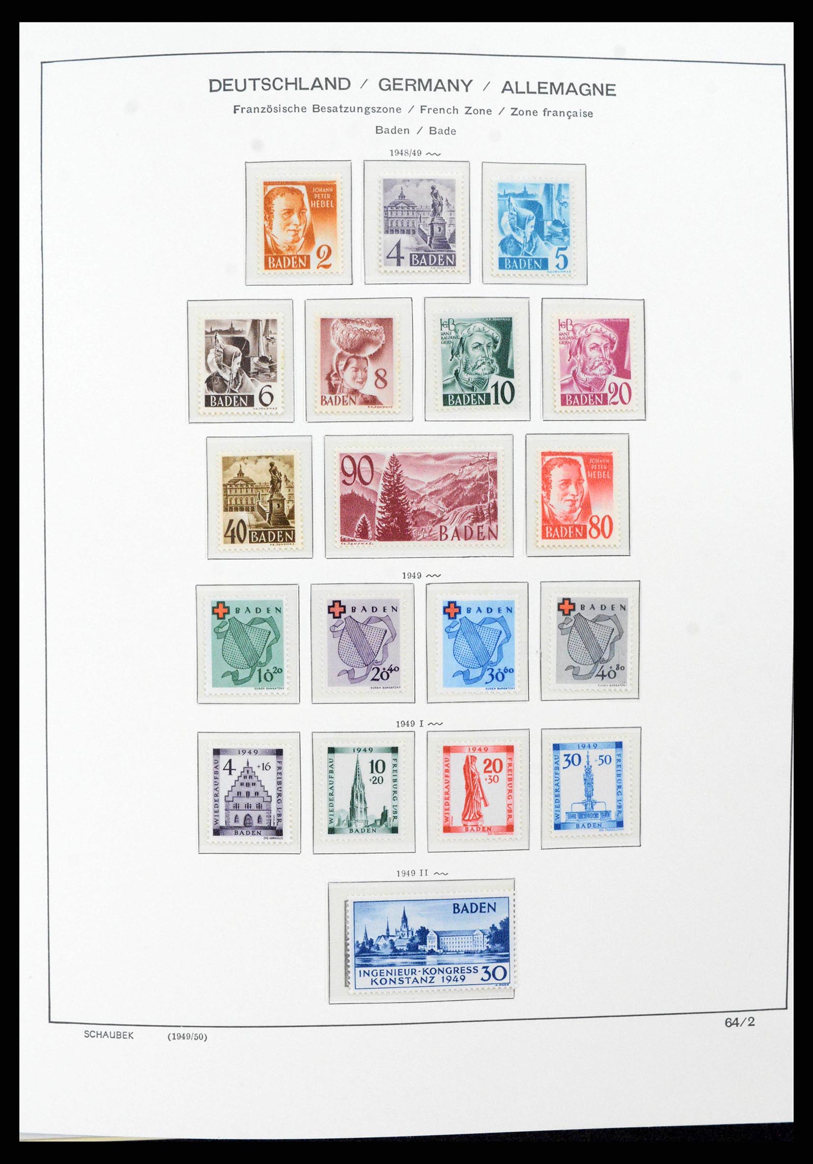 38125 0019 - Stamp collection 38125 Germany 1945-1974.