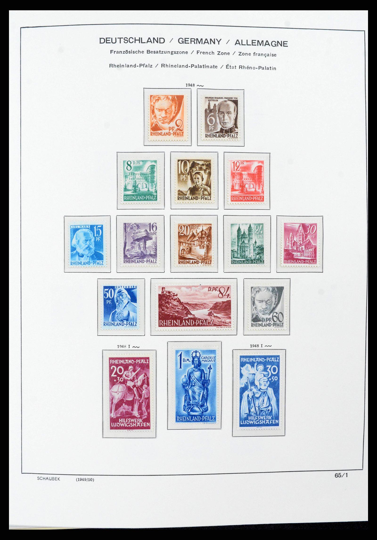 38125 0024 - Postzegelverzameling 38125 Duitsland 1945-1974.
